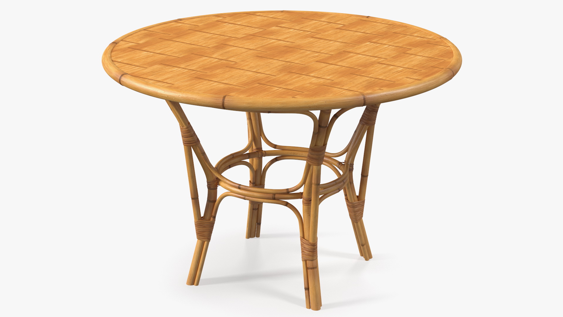 3D model Round Bamboo Dining Table