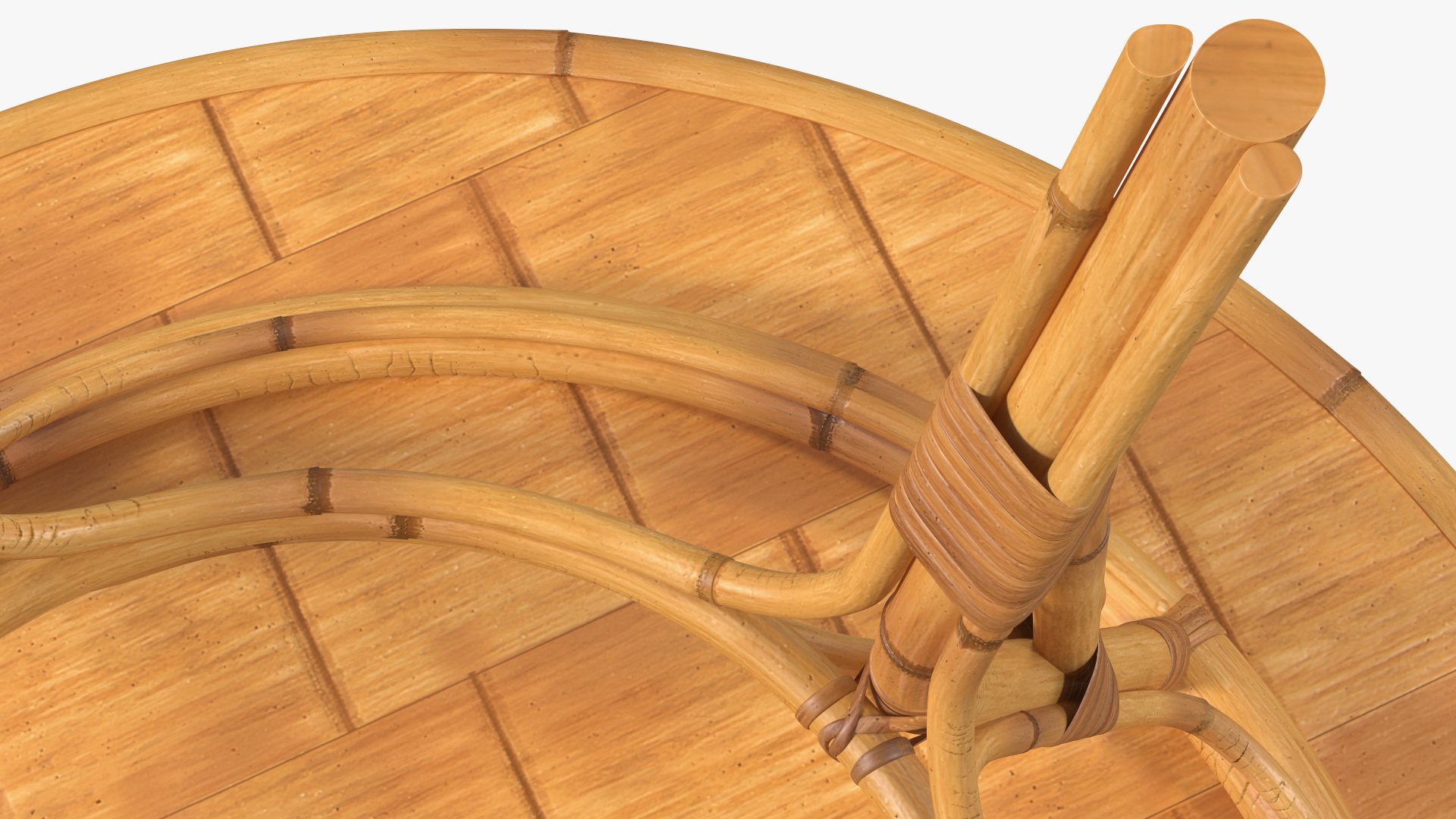 3D model Round Bamboo Dining Table