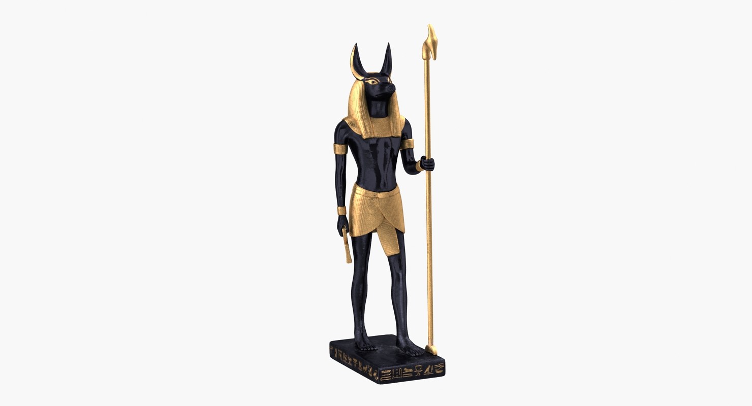 3D model Vintage Egyptian Anubis Statue