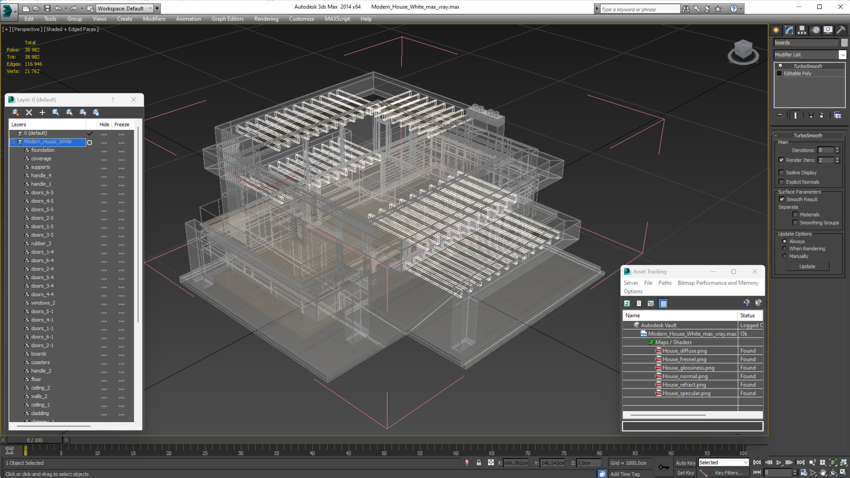 3D Modern House White model