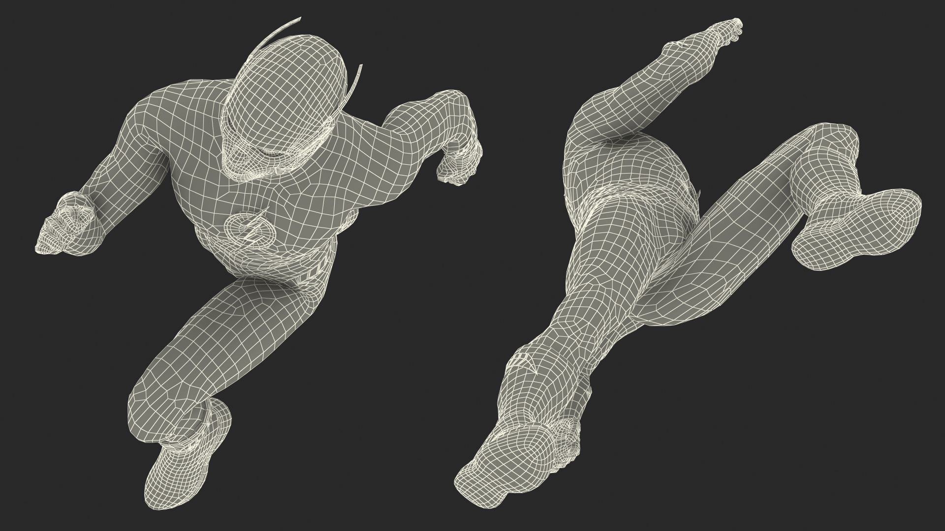 3D Flash Running Pose model