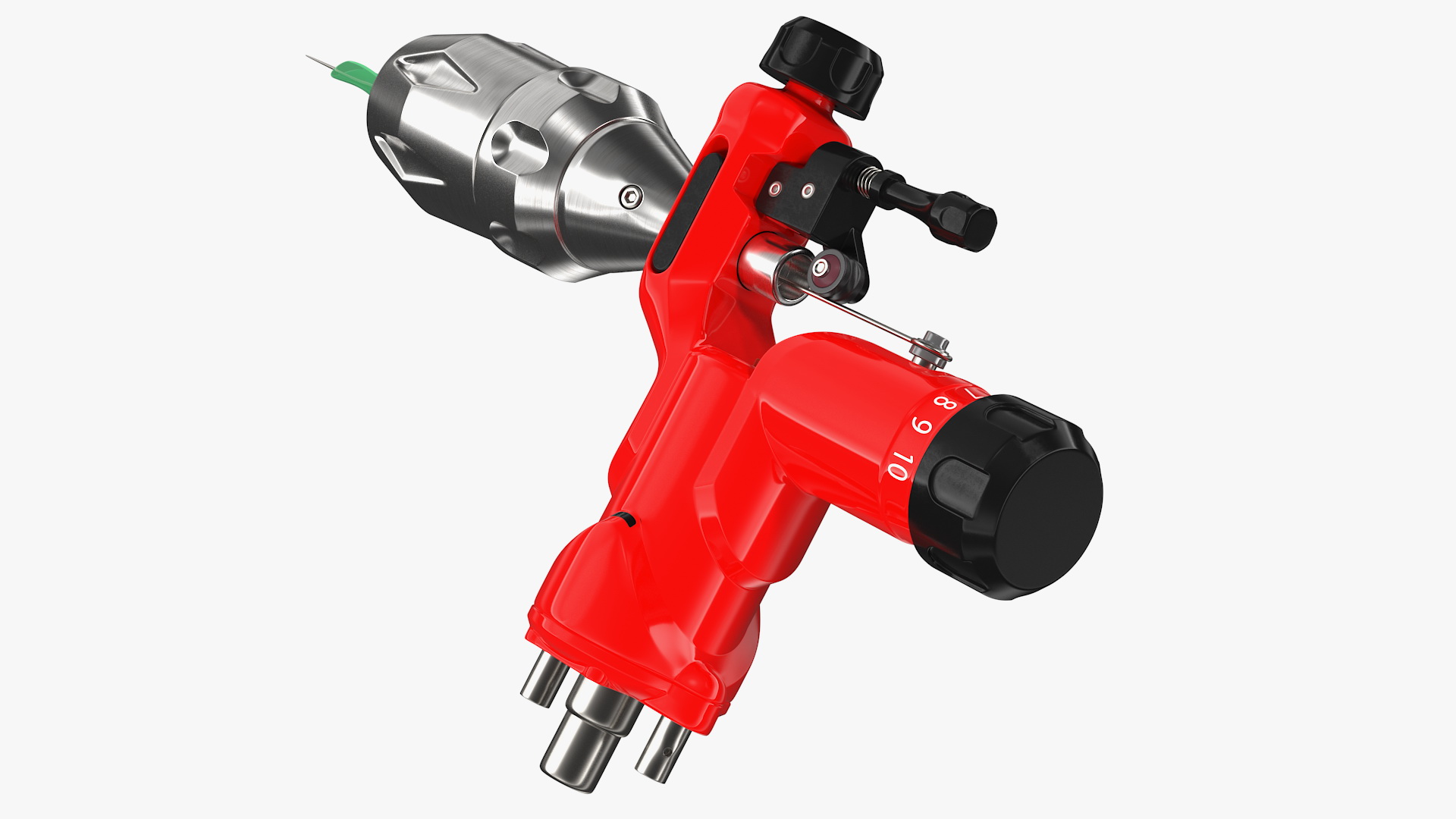 3D Professional Rotary Tattoo Machine Red model