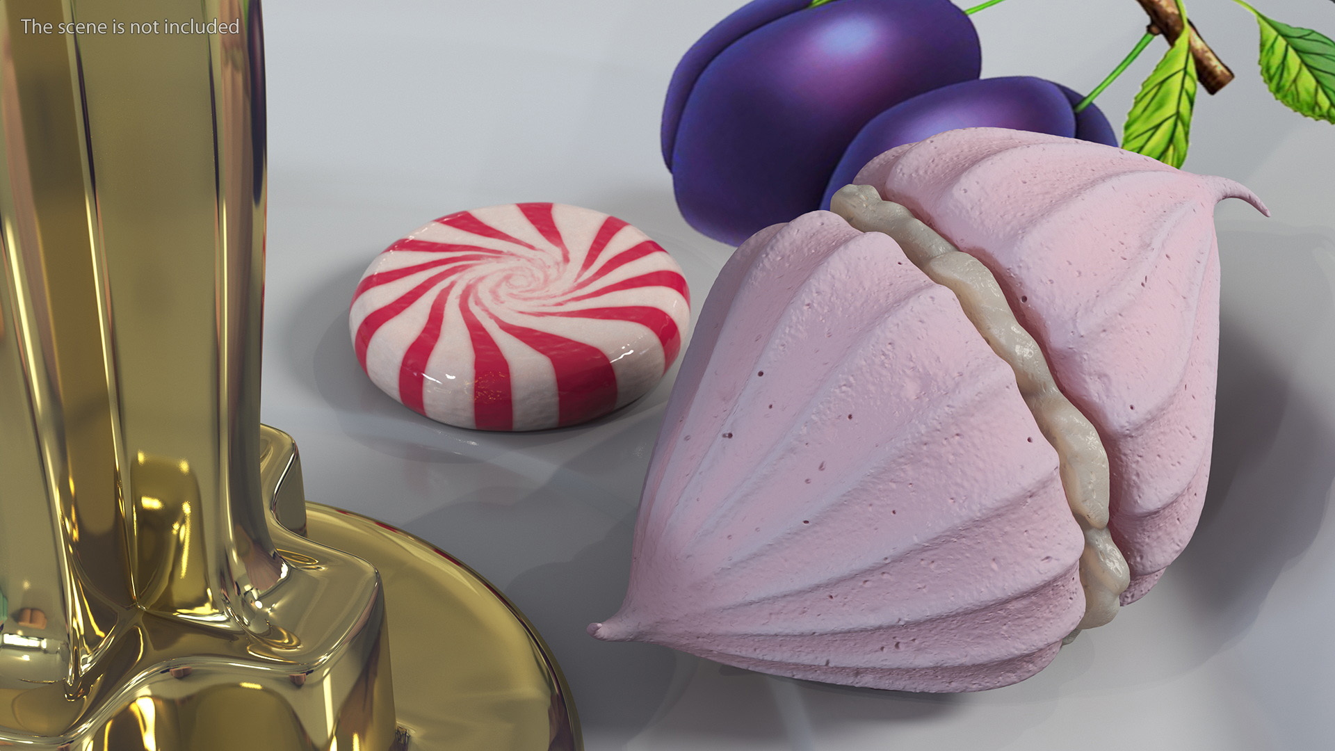 Meringue Pink with Vanilla Filling 3D model