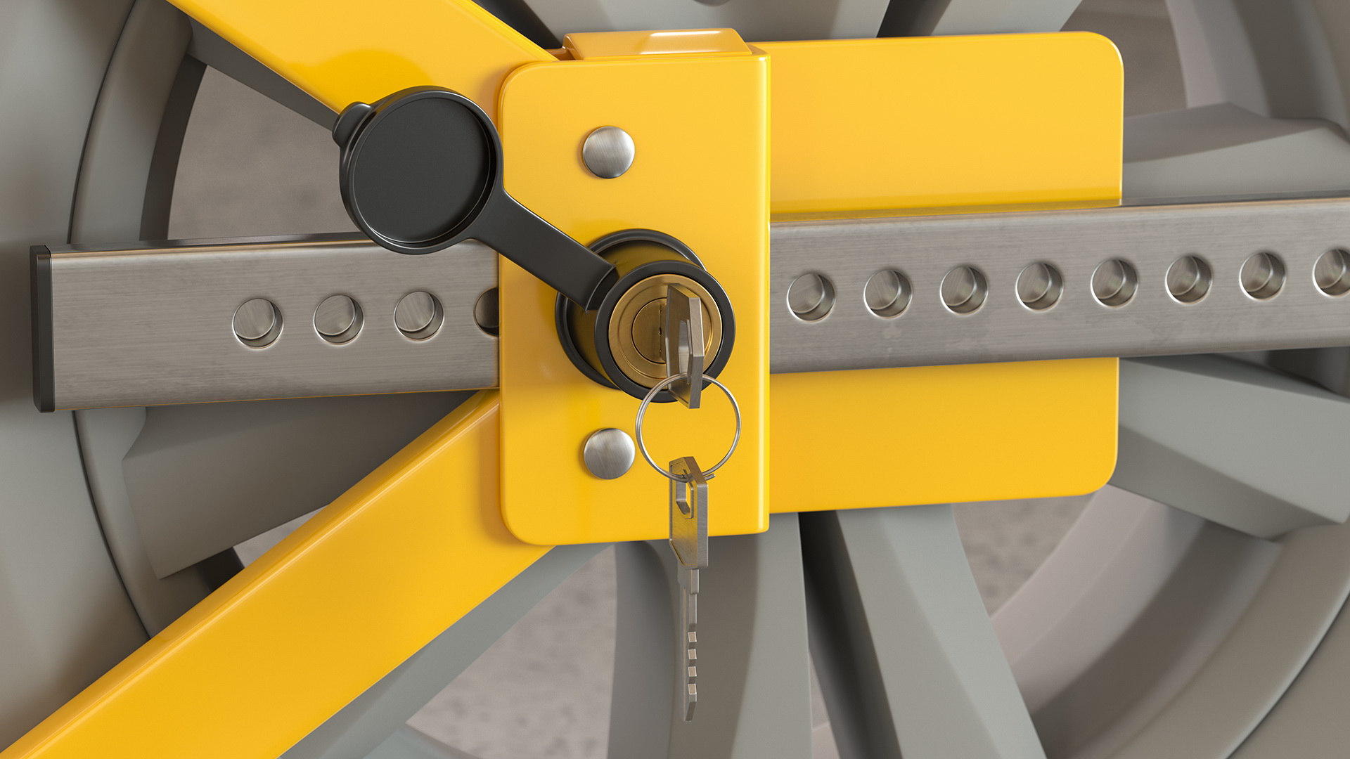 Security Anti Theft Lock with Keys 3D model