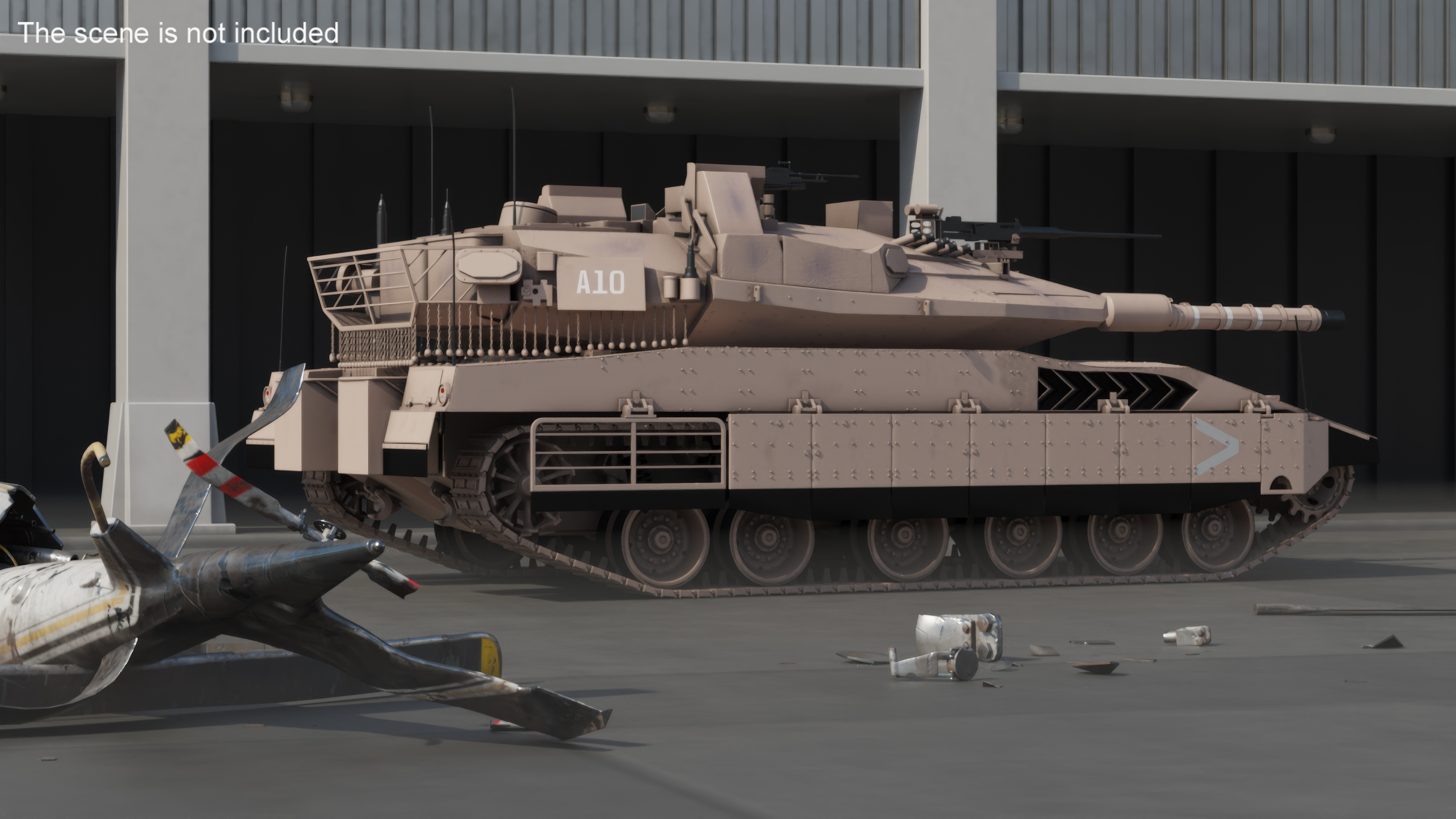 3D Israeli Tank Merkava 5 Beige model