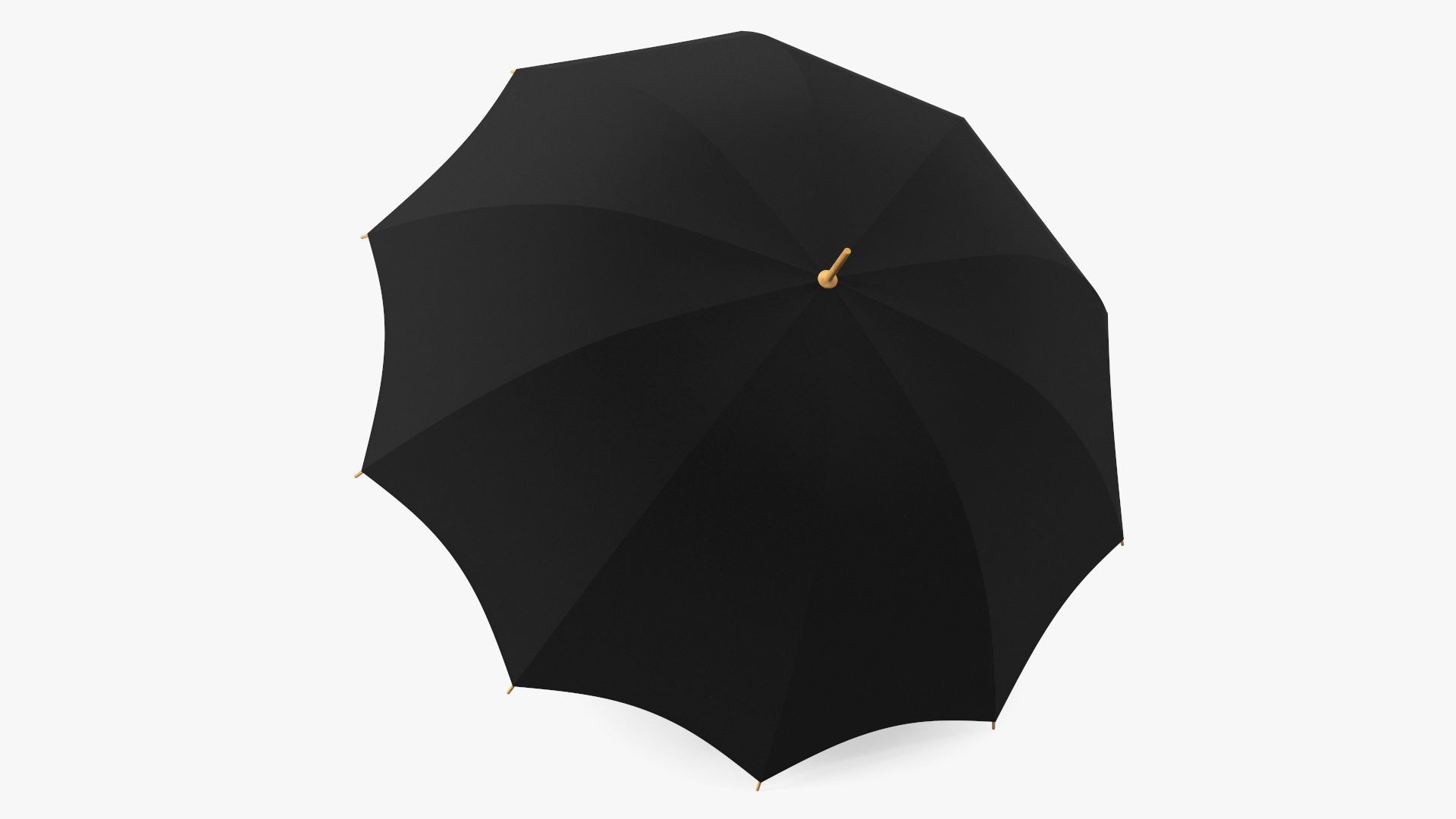 Auto Open Black Umbrella 3D model