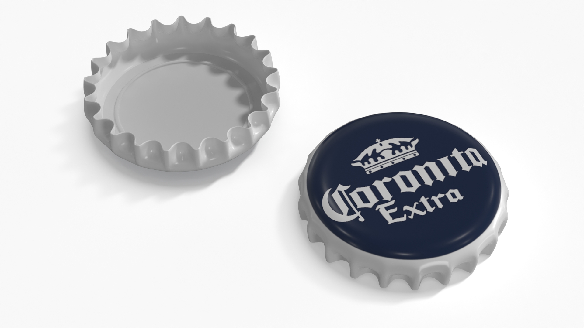 Beverage Cooler Fridge with Coronita Beer Bottles 3D model