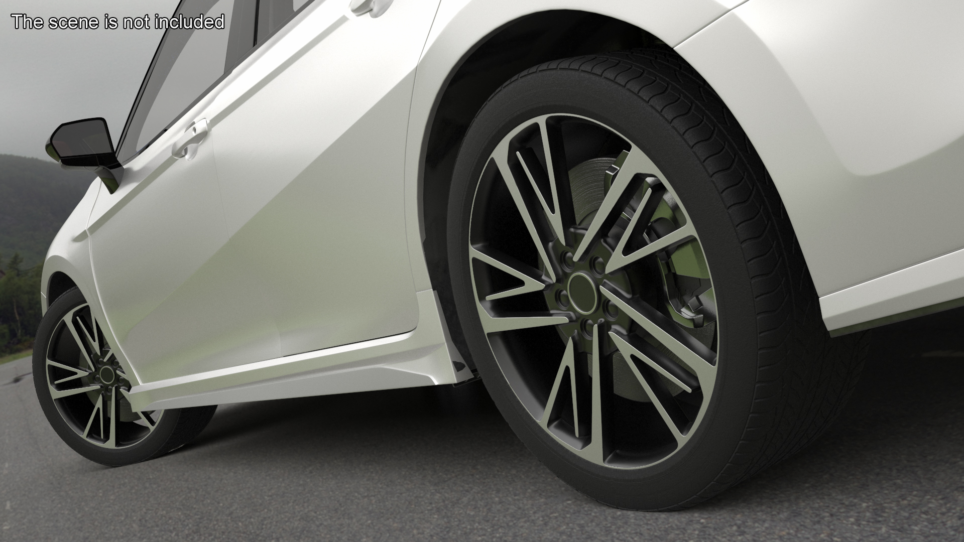 3D model Alloy Wheel with Tires for 3D Print