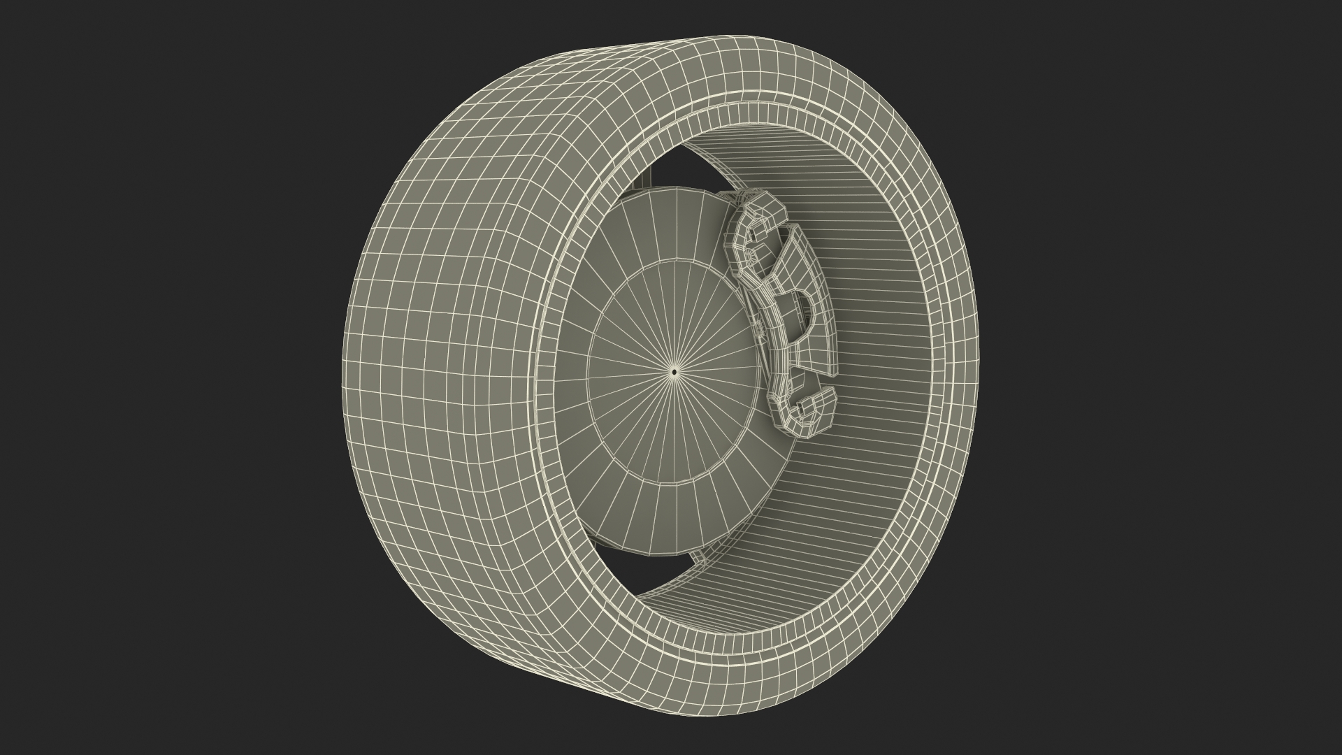 3D model Alloy Wheel with Tires for 3D Print