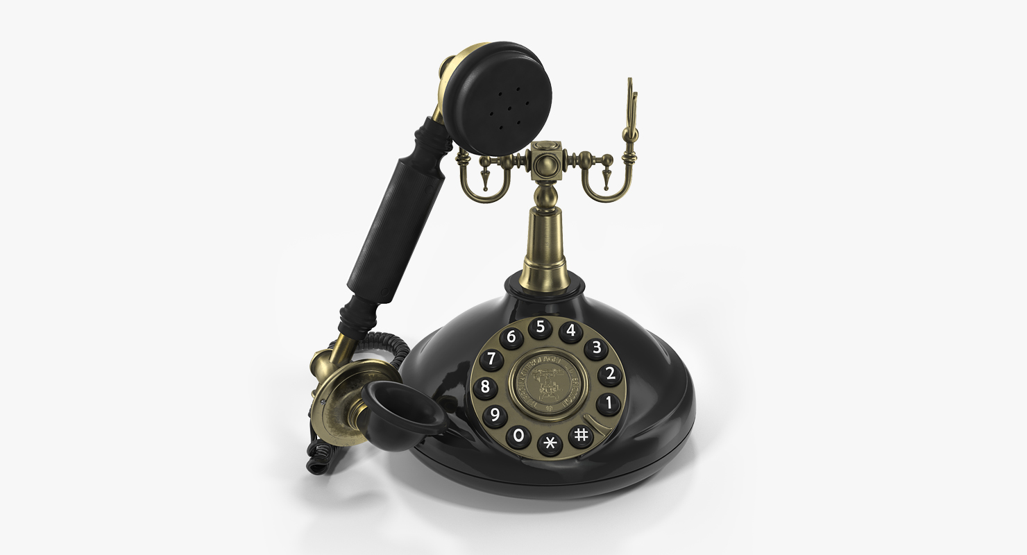 Old Fashioned Retro Telephone 3D model