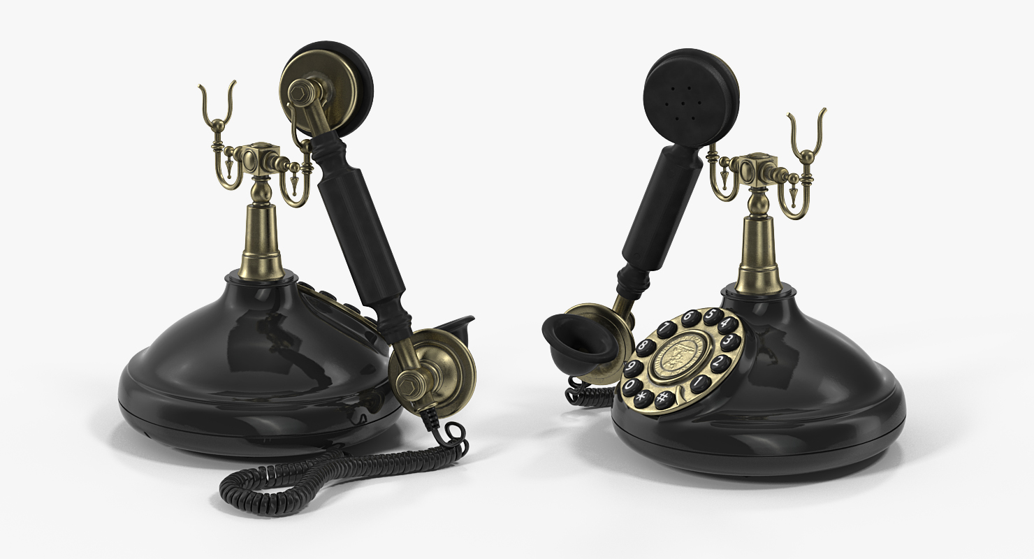 Old Fashioned Retro Telephone 3D model