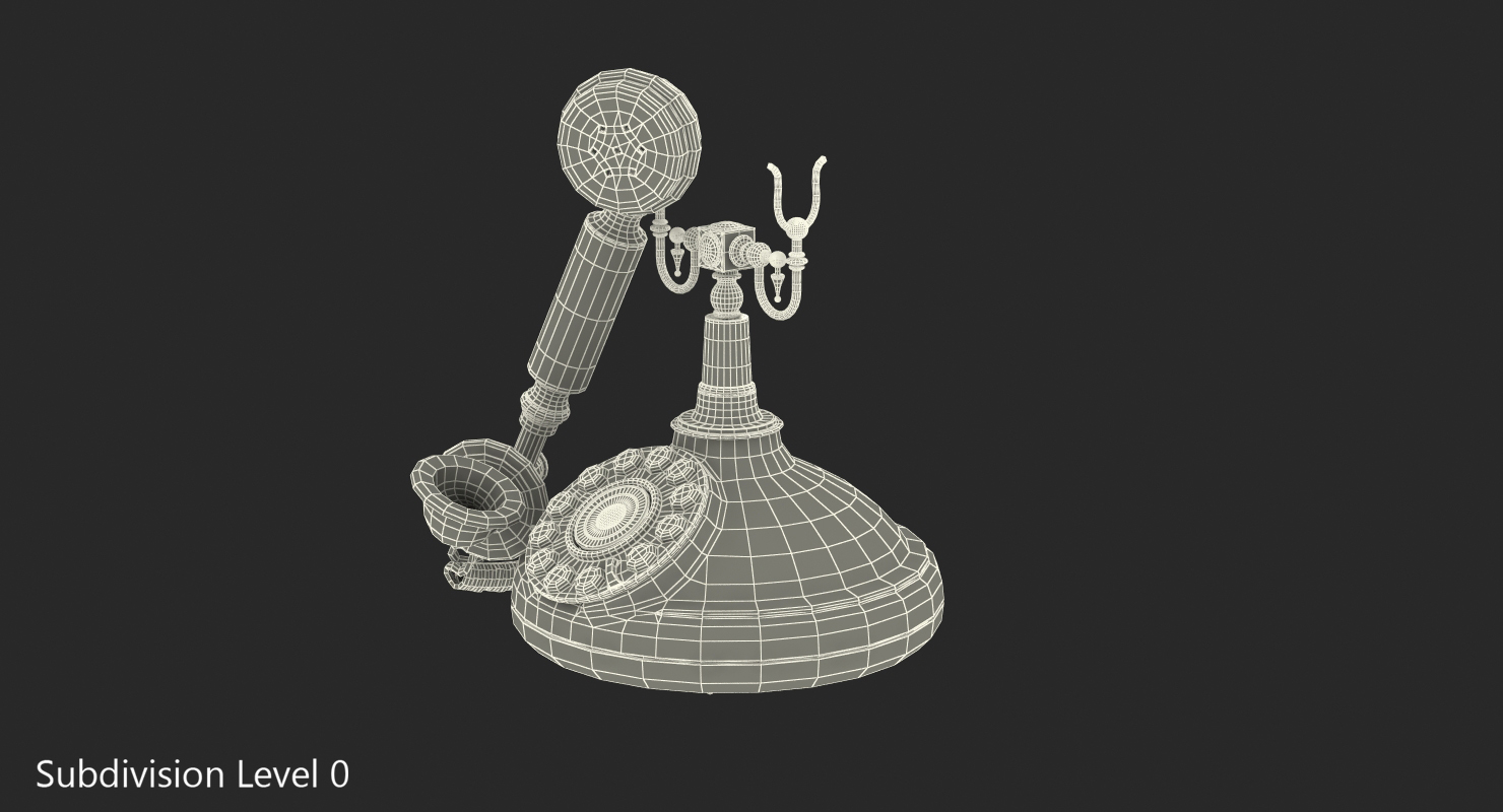 Old Fashioned Retro Telephone 3D model