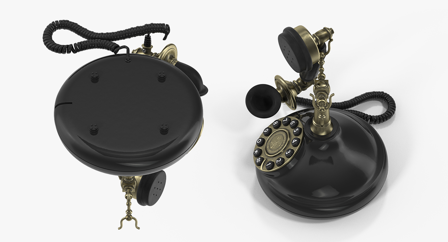 Old Fashioned Retro Telephone 3D model