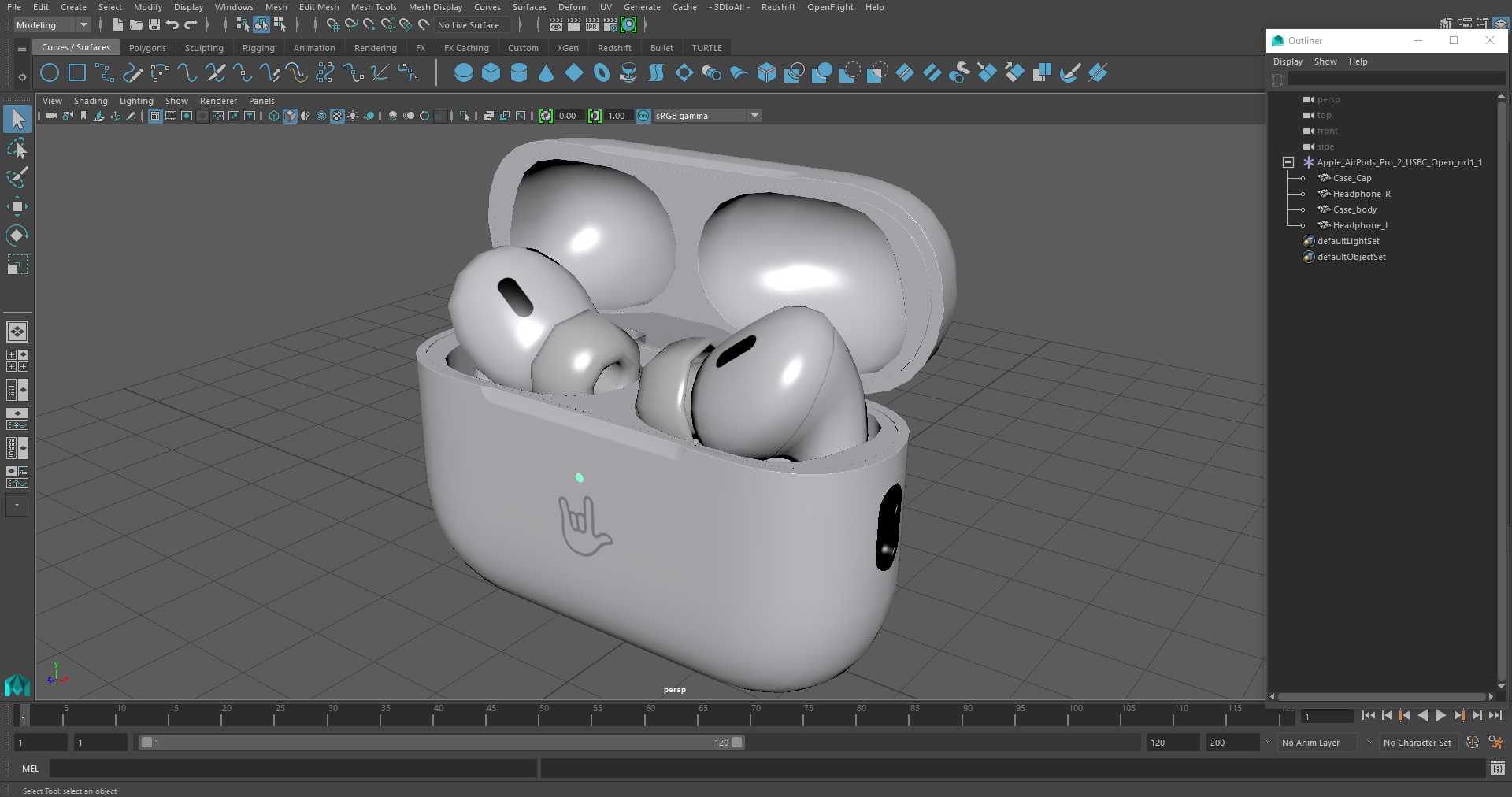 3D model Apple AirPods Pro 2 USB-C Open