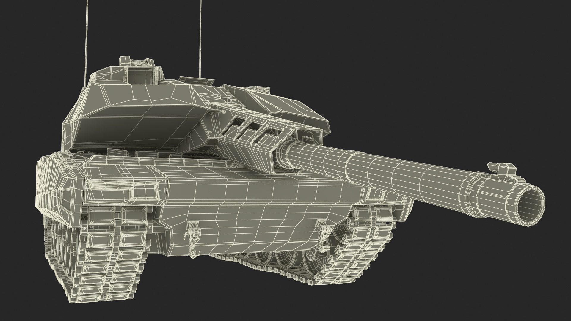 3D model Rheinmetall Panther KF51 MBT Rigged