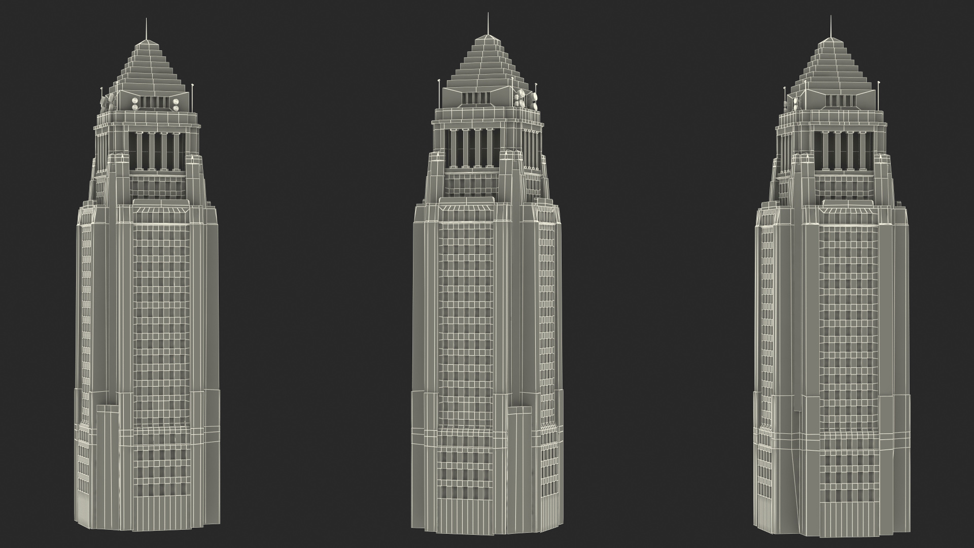 3D model Tower Hall