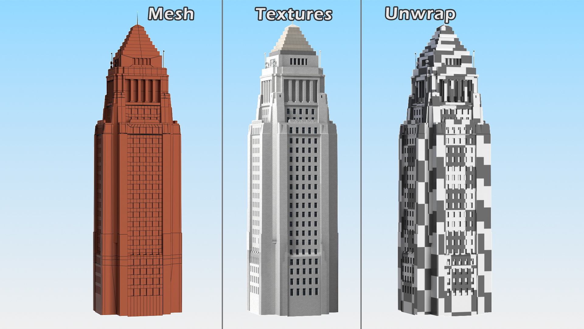 3D model Tower Hall