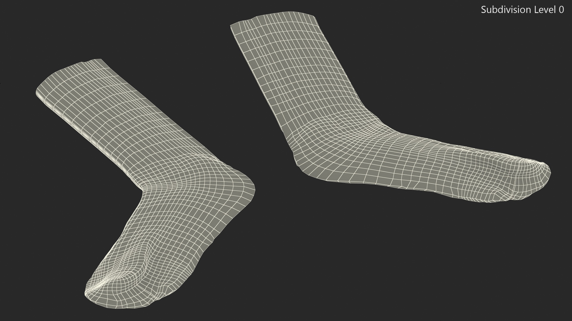 3D model Long Socks Nike Blue Idle