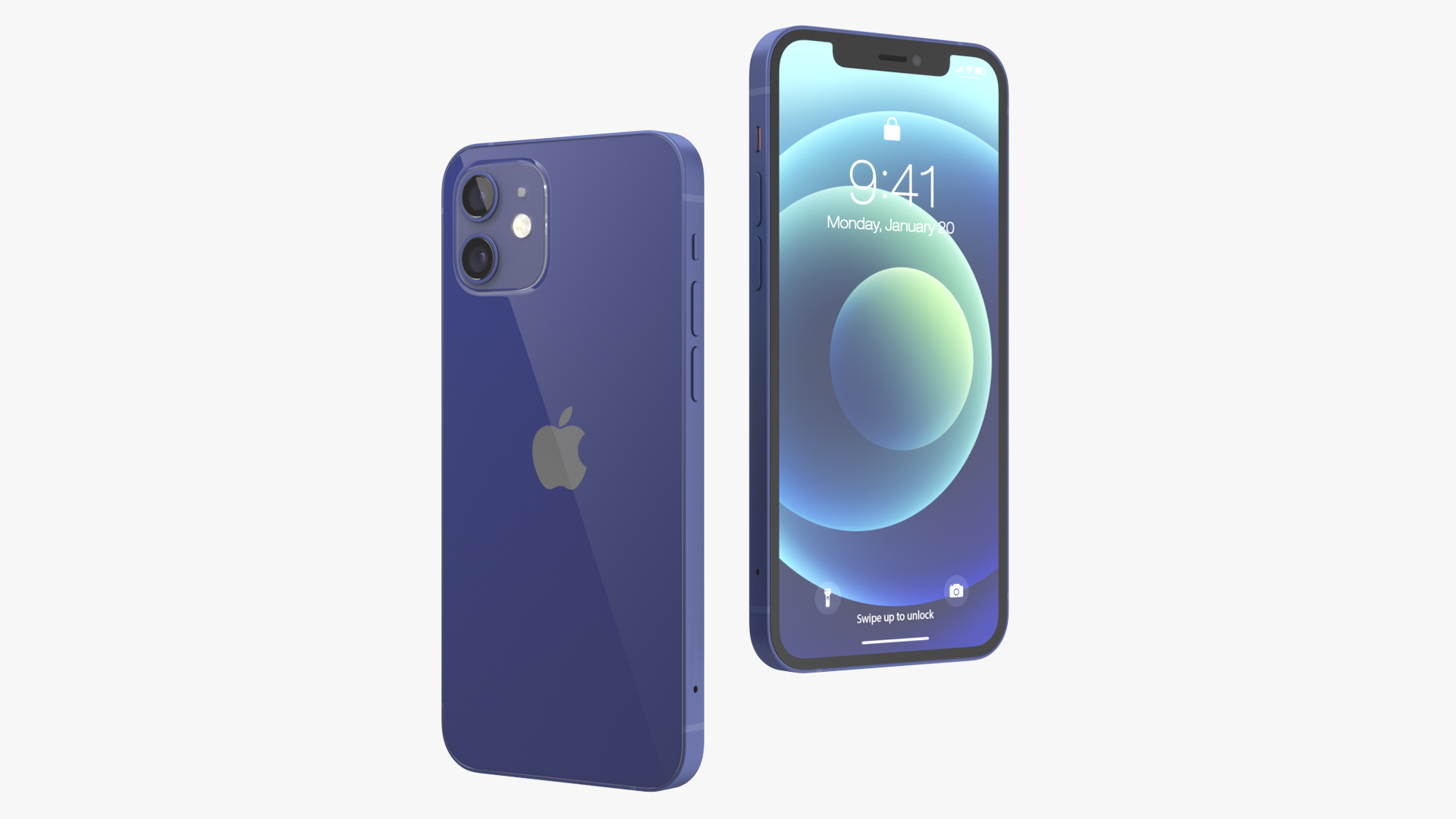 3D model Apple iPhone 12 Blue