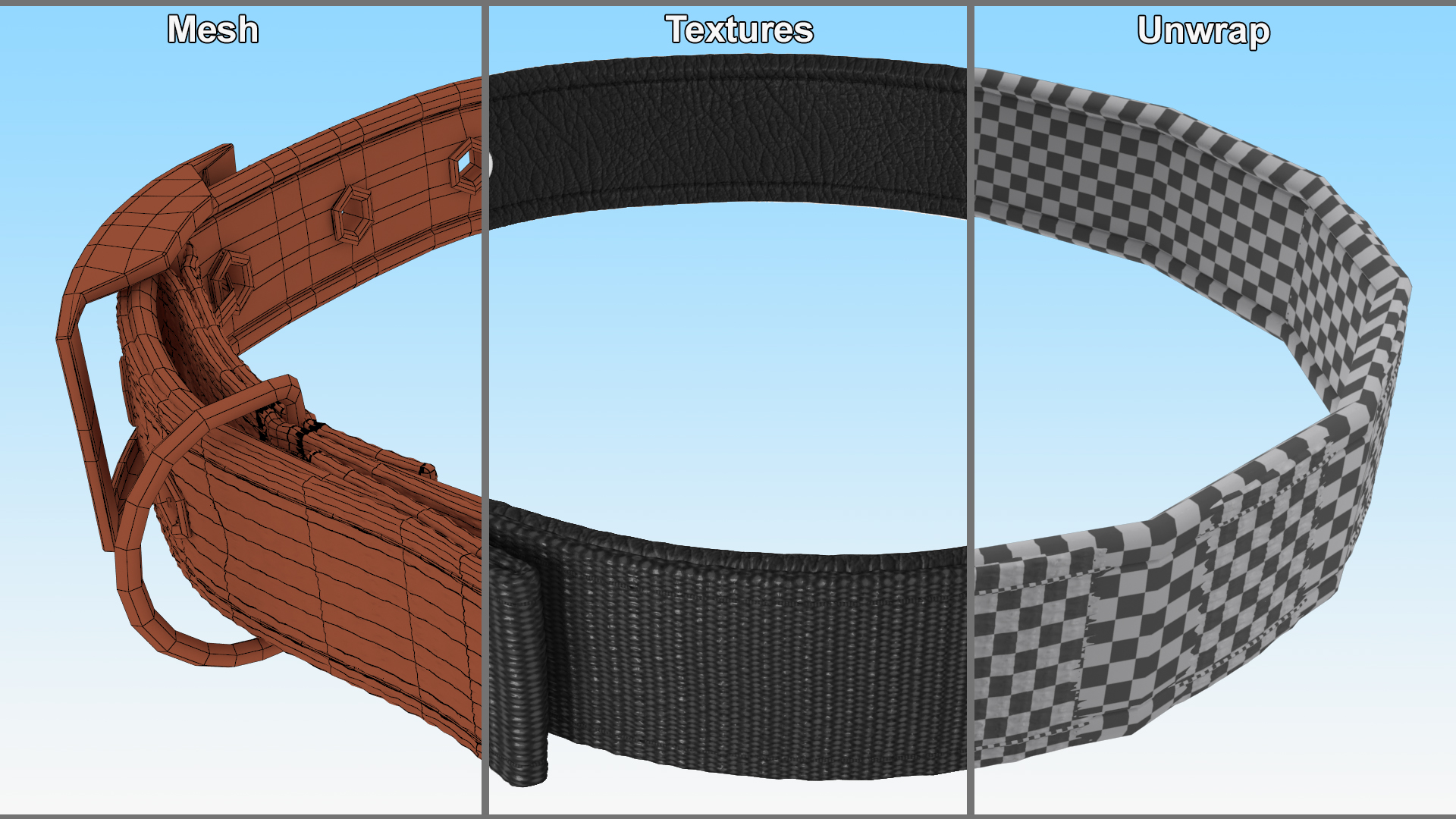 Pet Collar with Buckle 3D