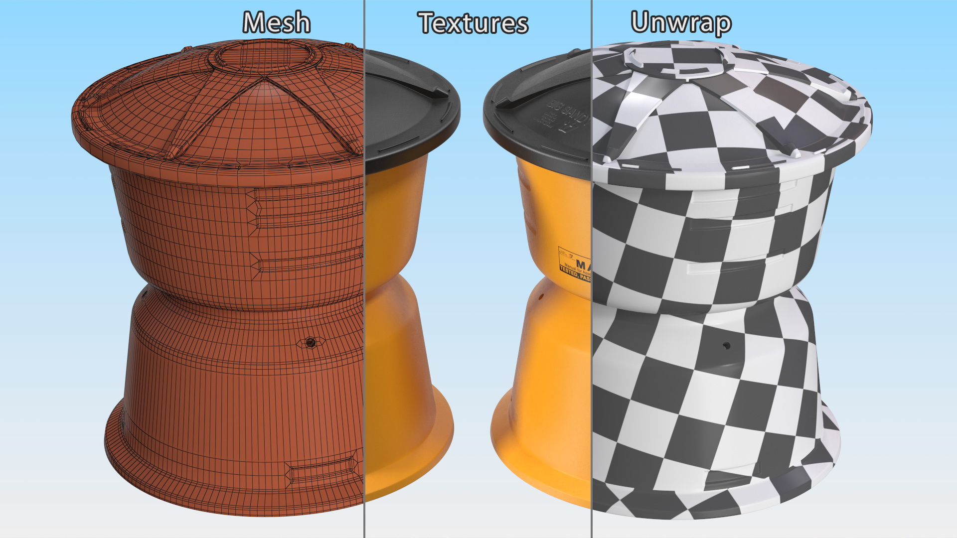 3D Impact Attenuator Combination Barrel