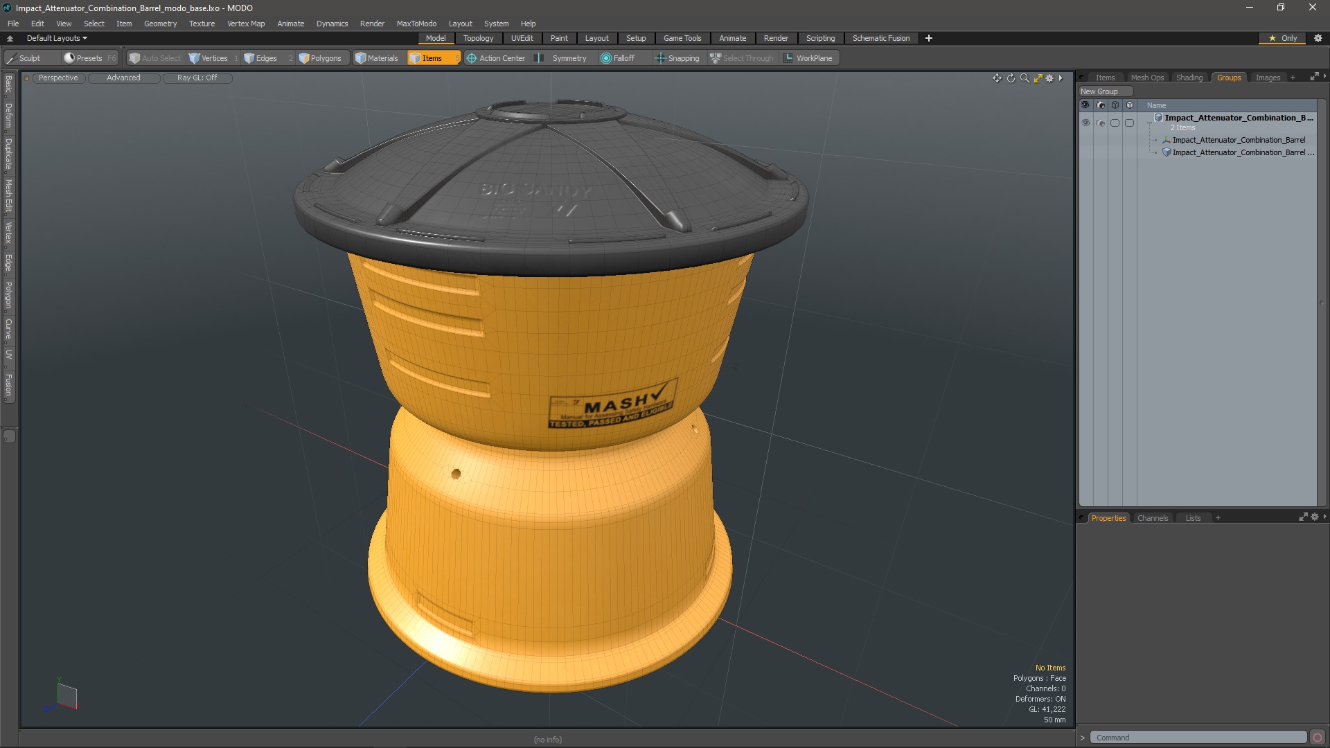 3D Impact Attenuator Combination Barrel