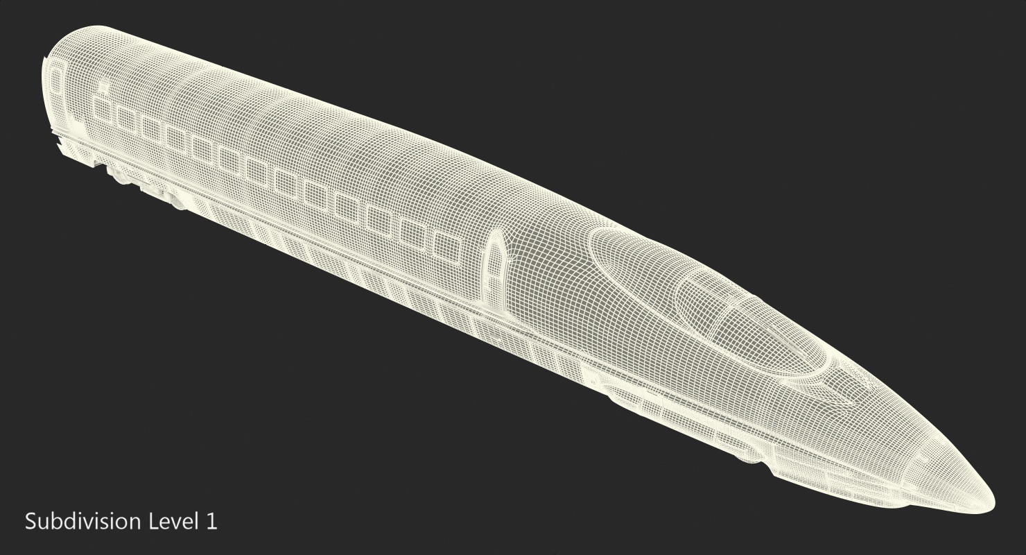 3D model Shinkansen 500 Locomotive