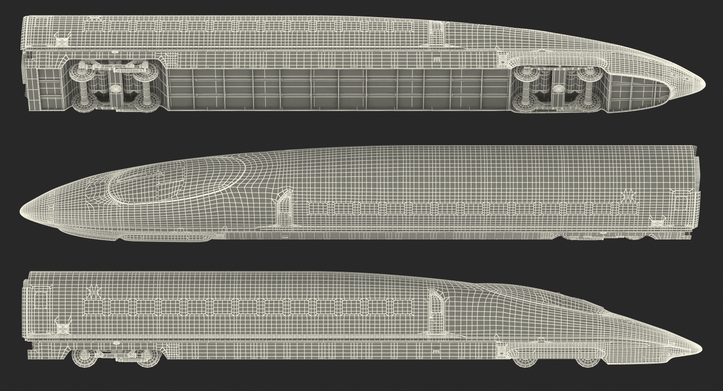 3D model Shinkansen 500 Locomotive