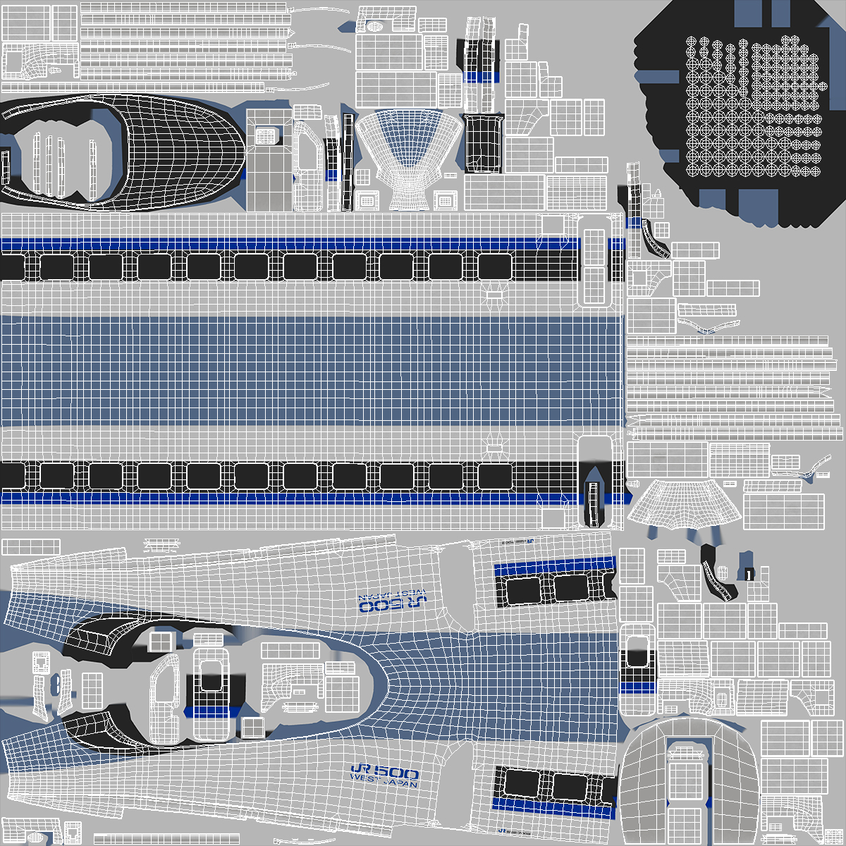 3D model Shinkansen 500 Locomotive