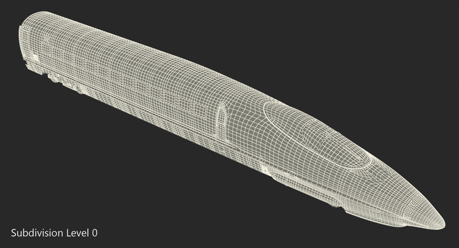 3D model Shinkansen 500 Locomotive