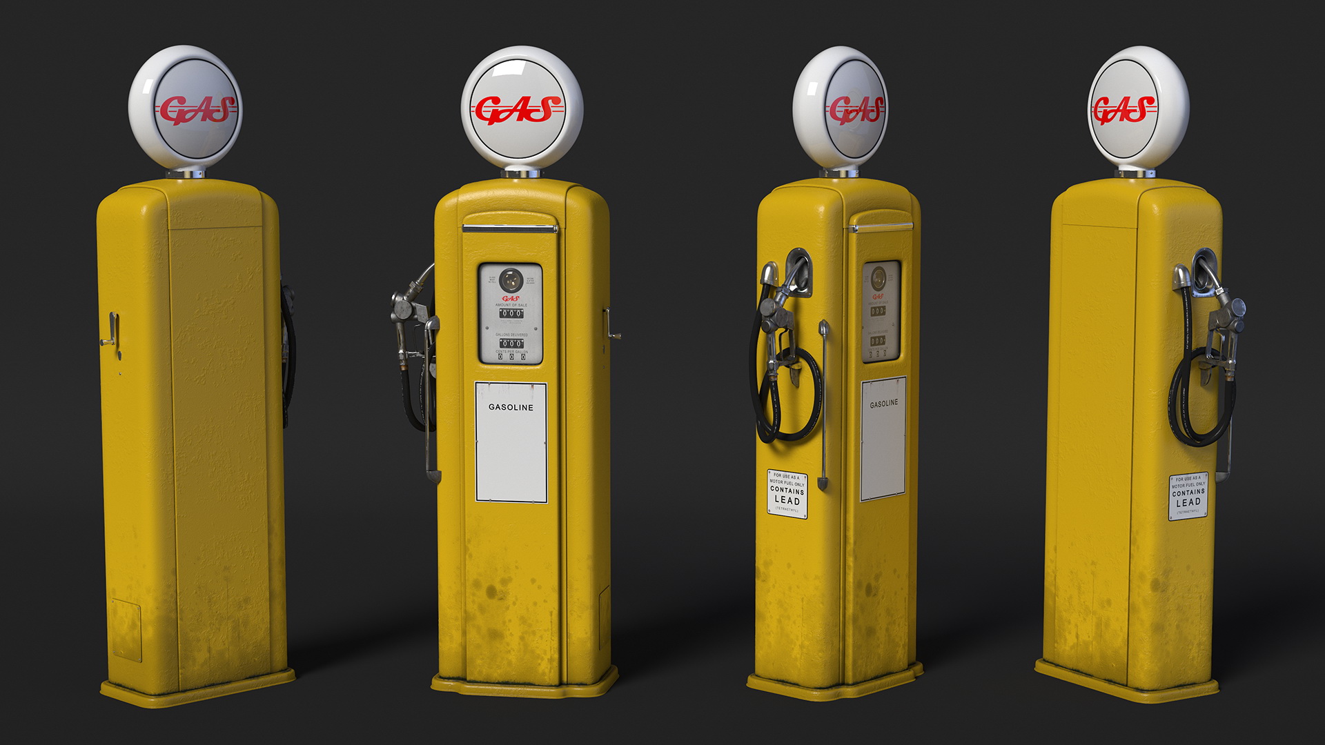 3D Vintage Gas Pump