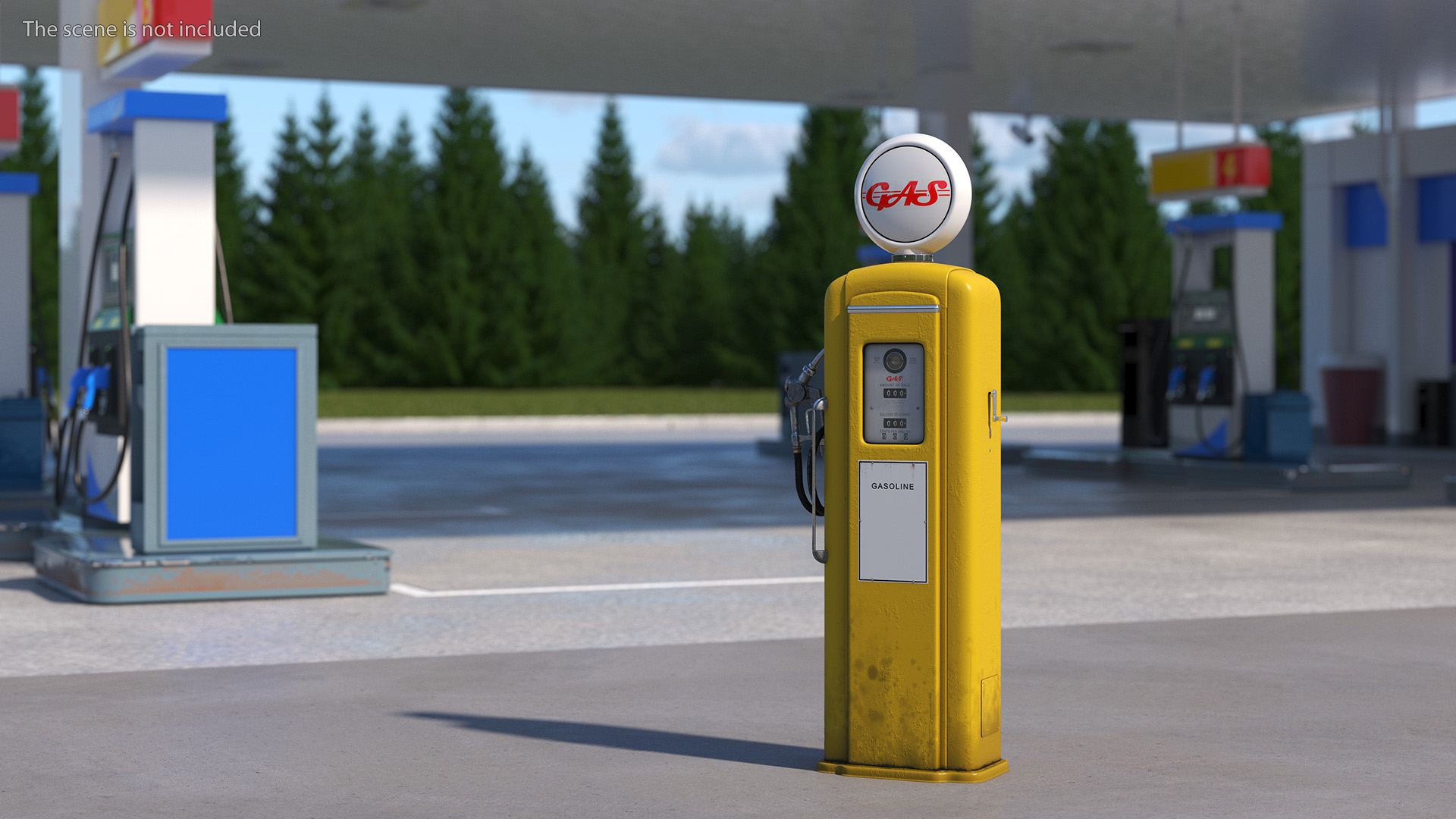 3D Vintage Gas Pump