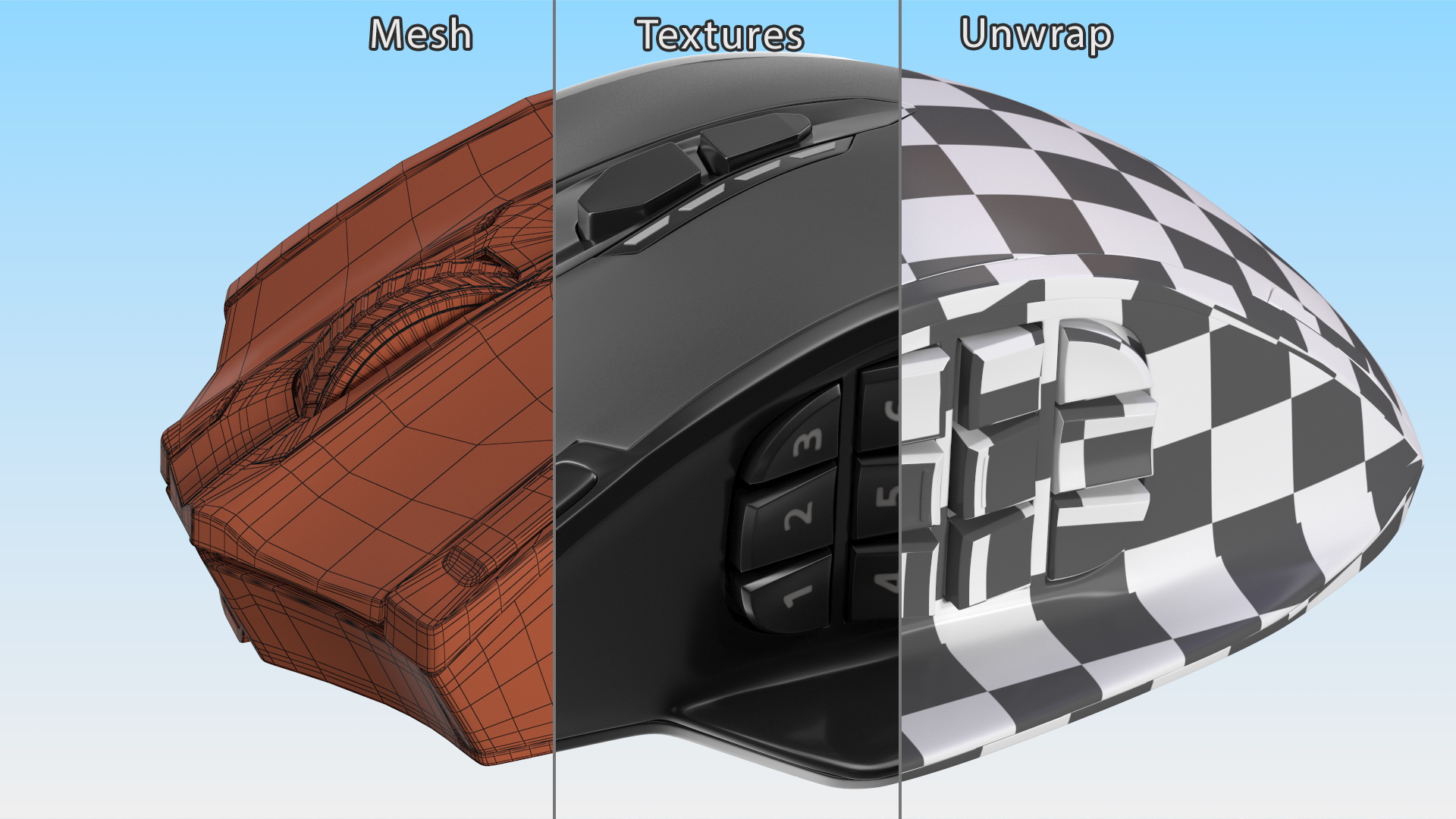 Wireless Gaming Mouse Reddragon IMPACT ELITE 3D model