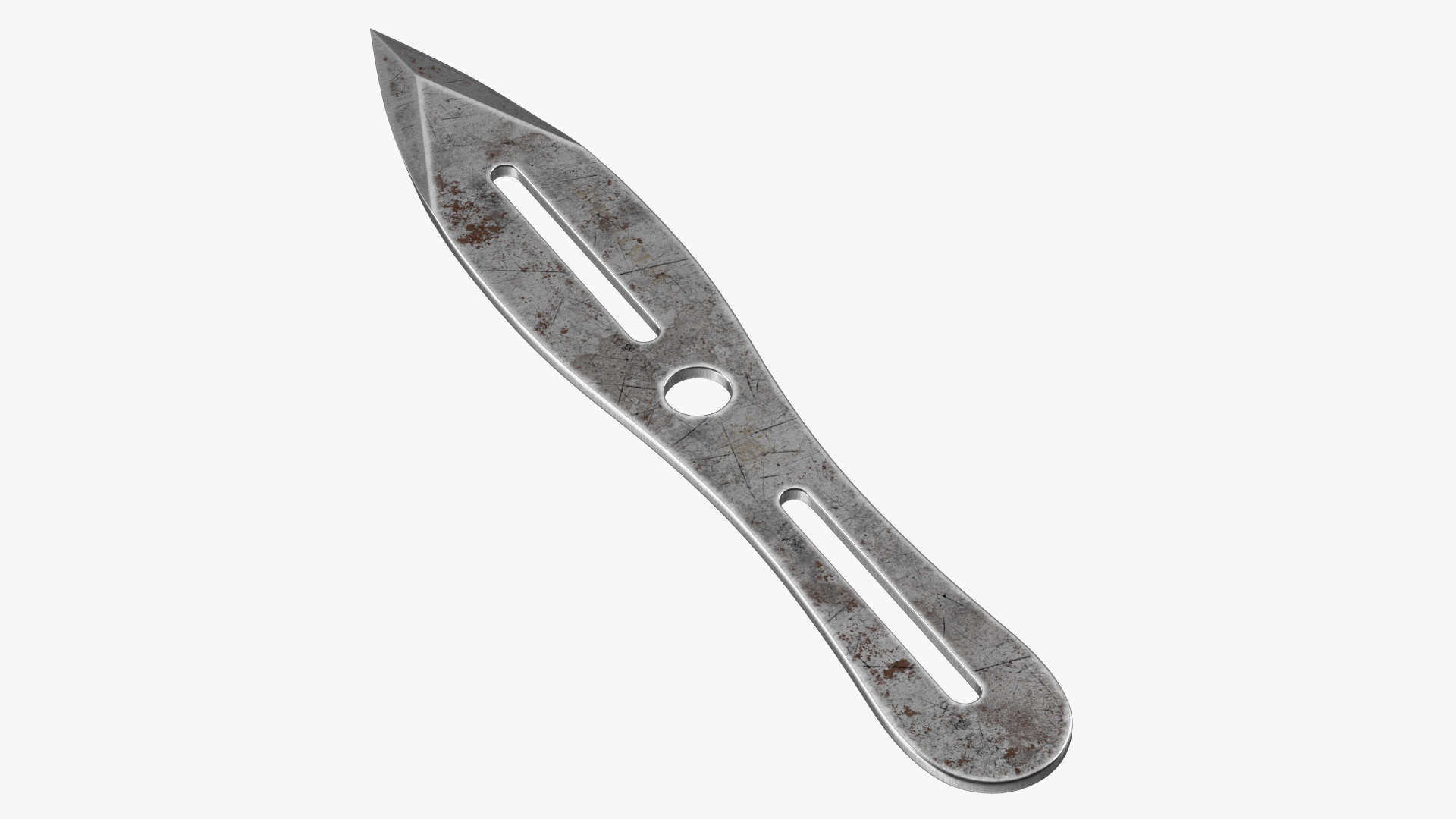 Broadhead Throwing Knife Used 3D model