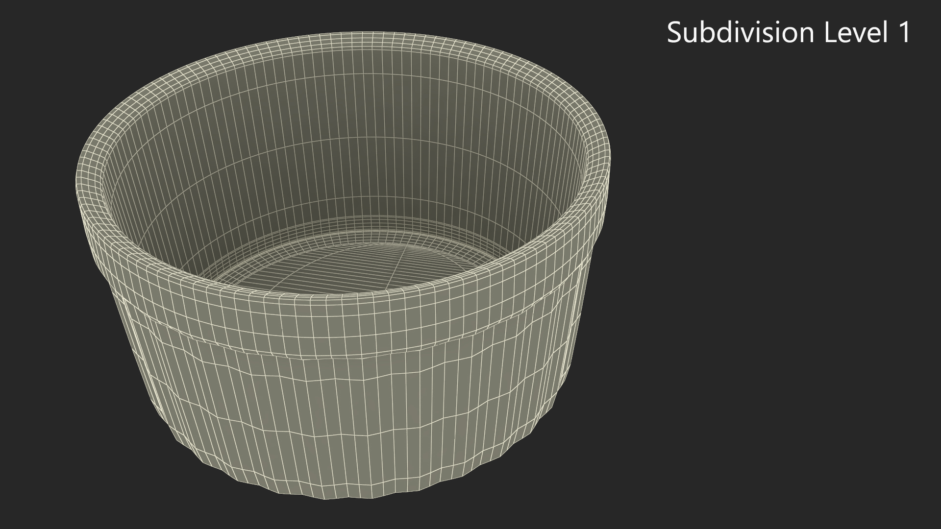 3D White Ceramic Dip Bowl For Sauces model