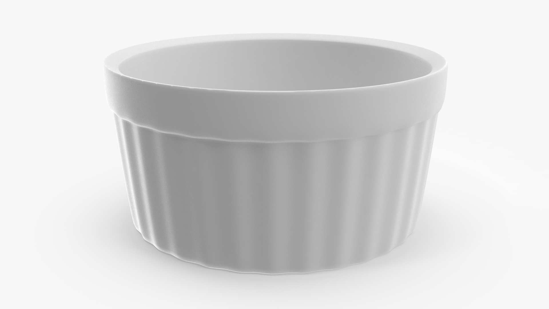 3D White Ceramic Dip Bowl For Sauces model