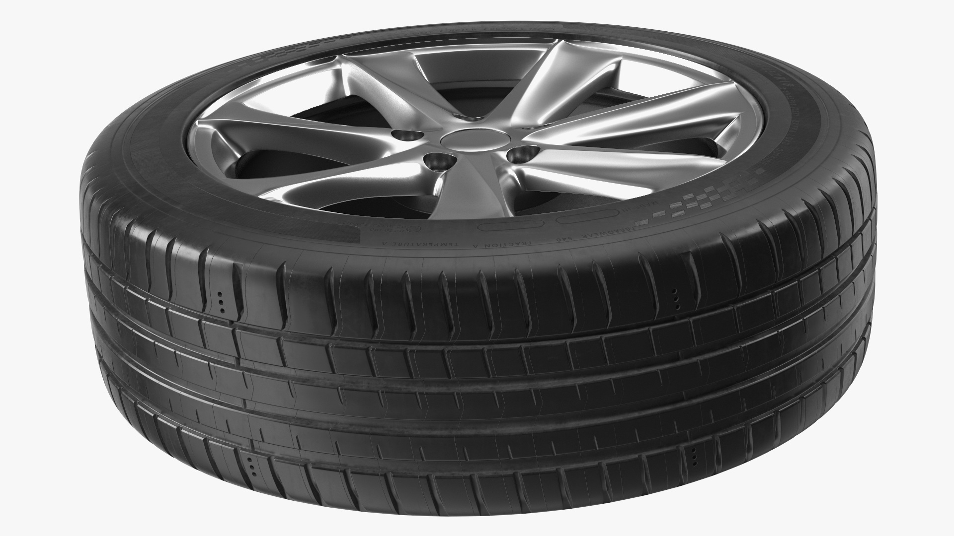 Car Wheel Rim Carrying Tire 3D