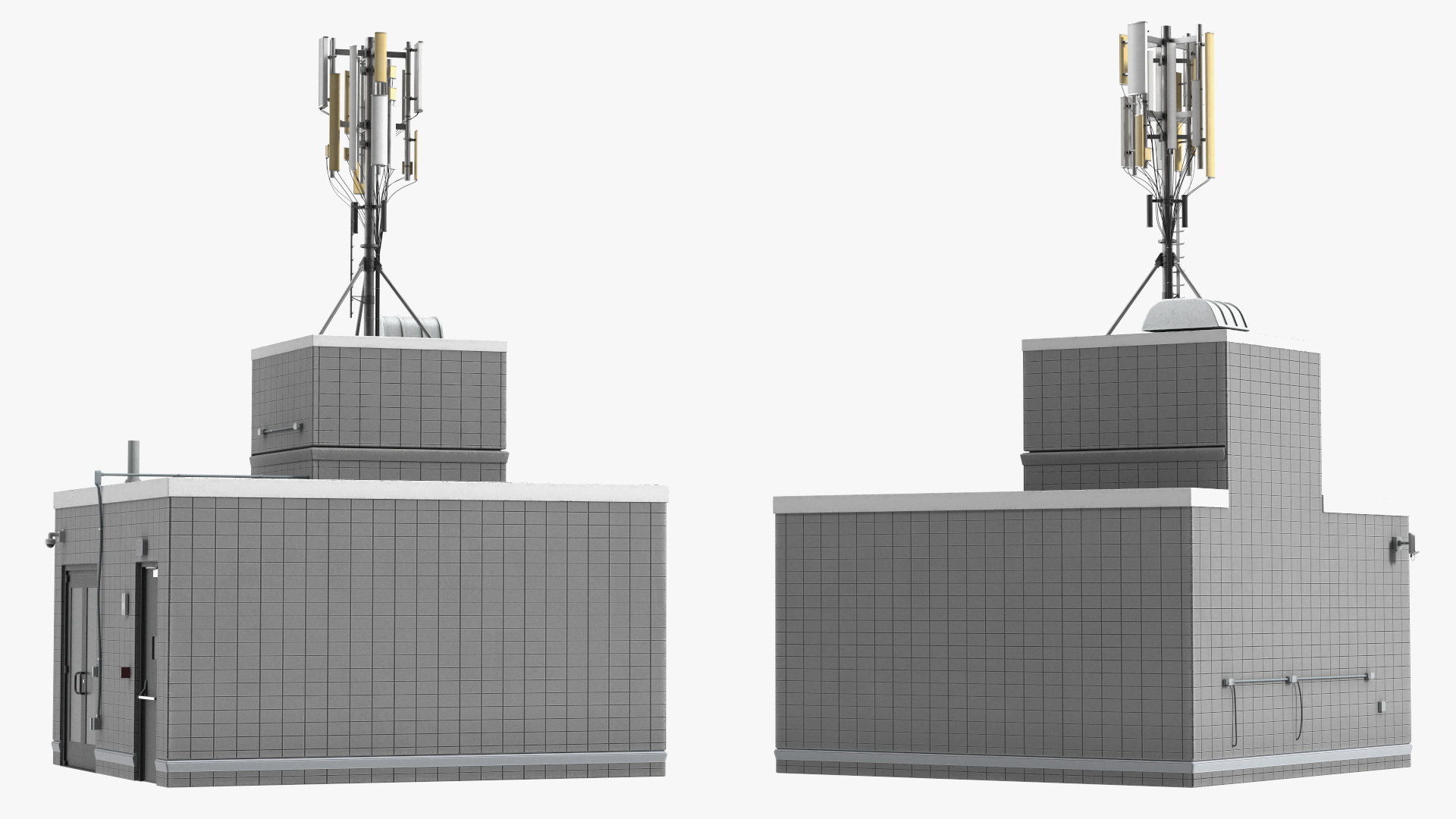 3D Rooftop Entrance with Network Transmitter