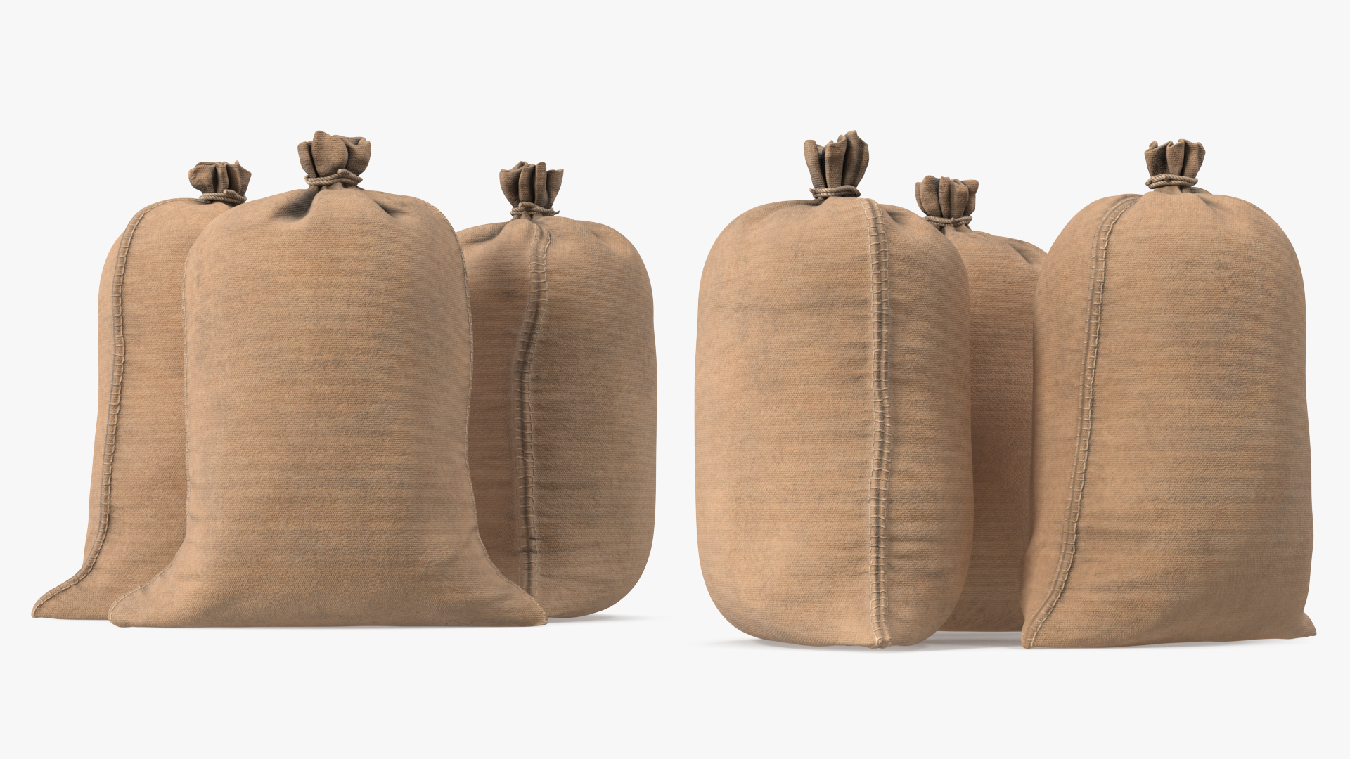 3D Standing Military Sandbags