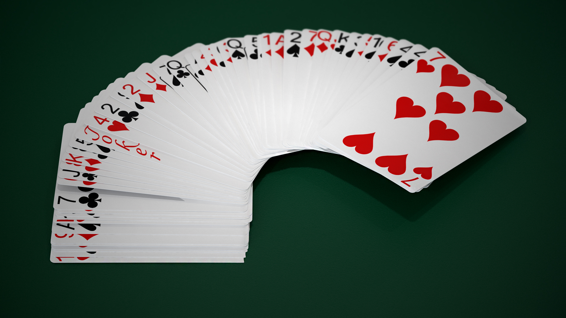 3D model Row of Playing Cards