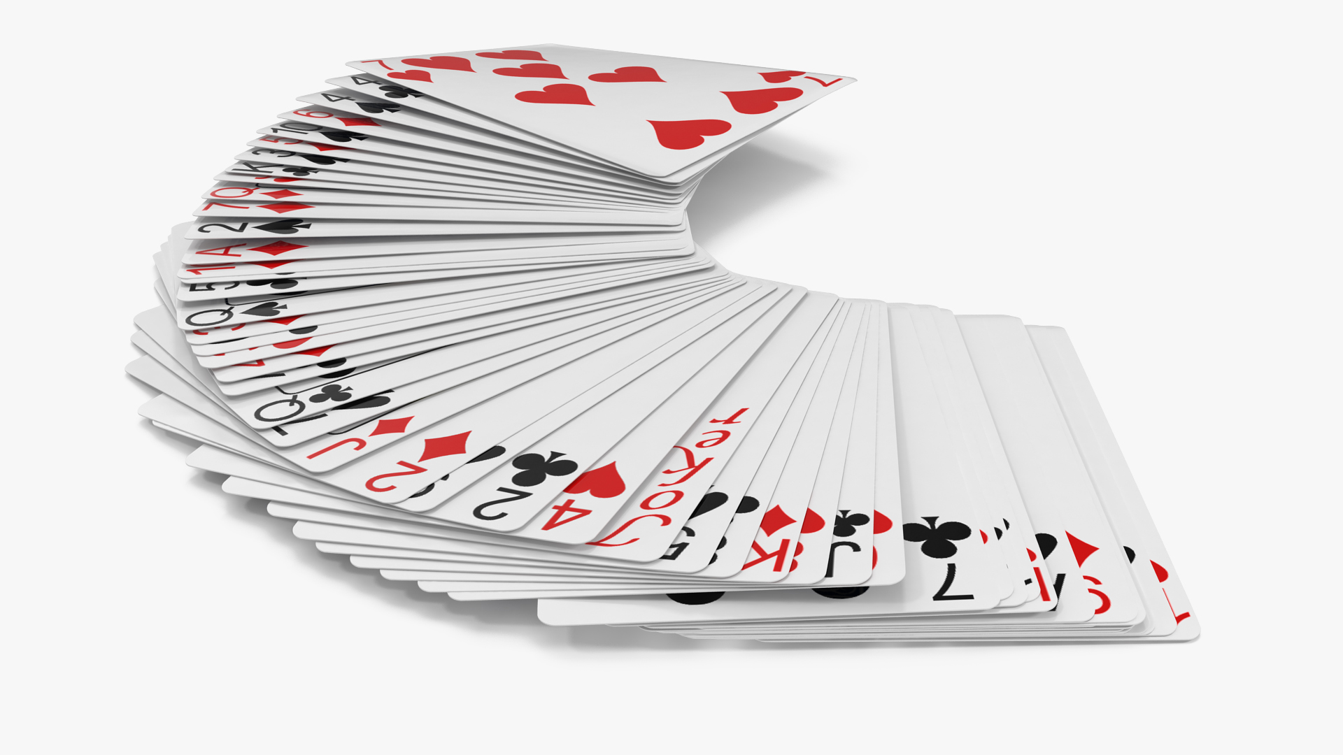 3D model Row of Playing Cards