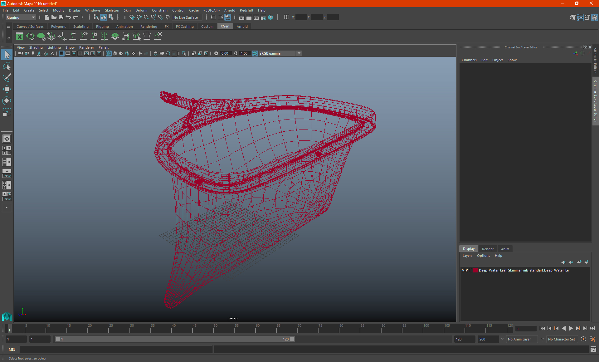 3D Deep Water Leaf Skimmer model