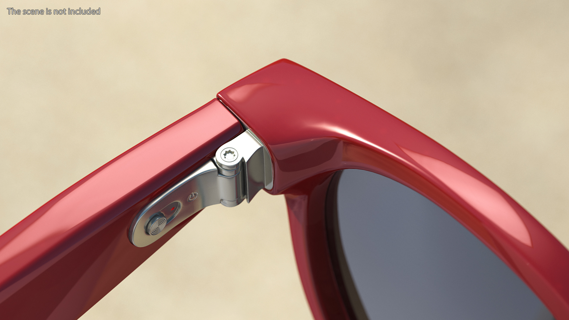 3D Round Smart Glasses Red model