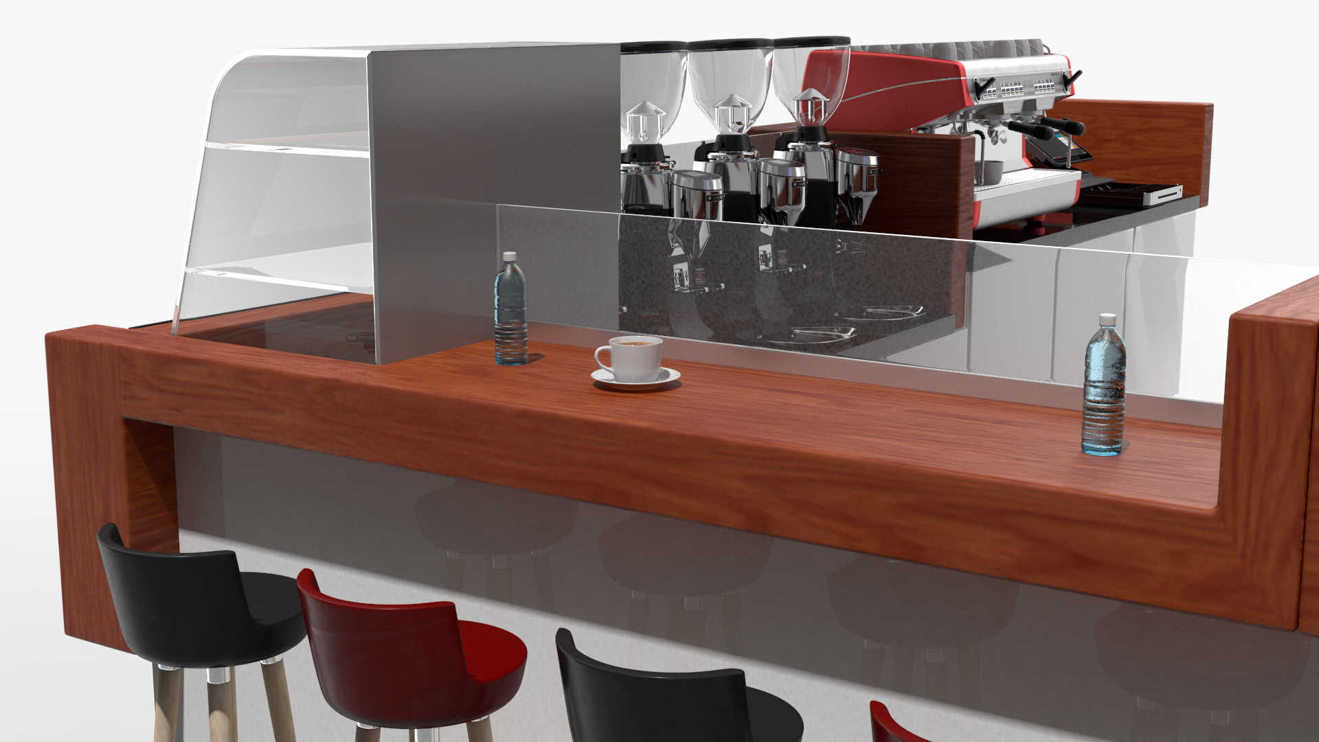 Open Coffee Kiosk 3D