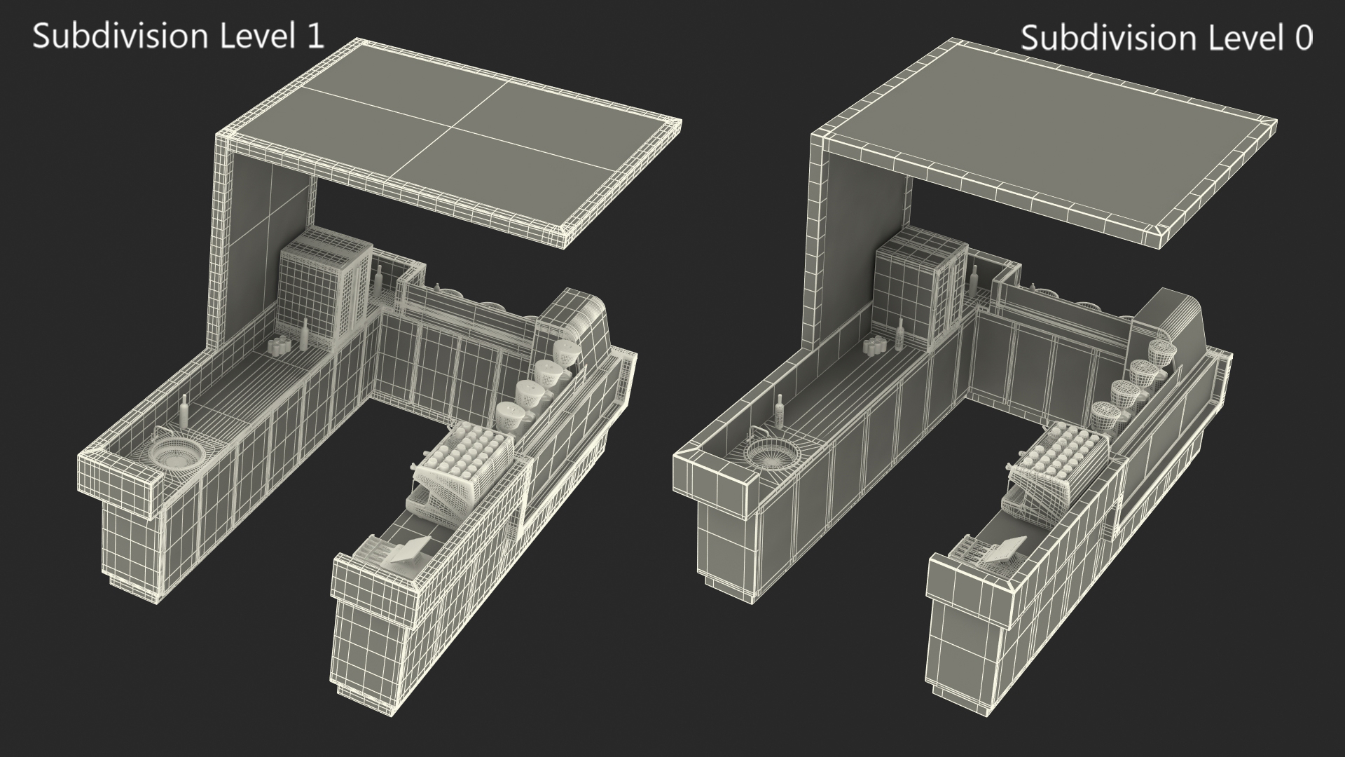 Open Coffee Kiosk 3D