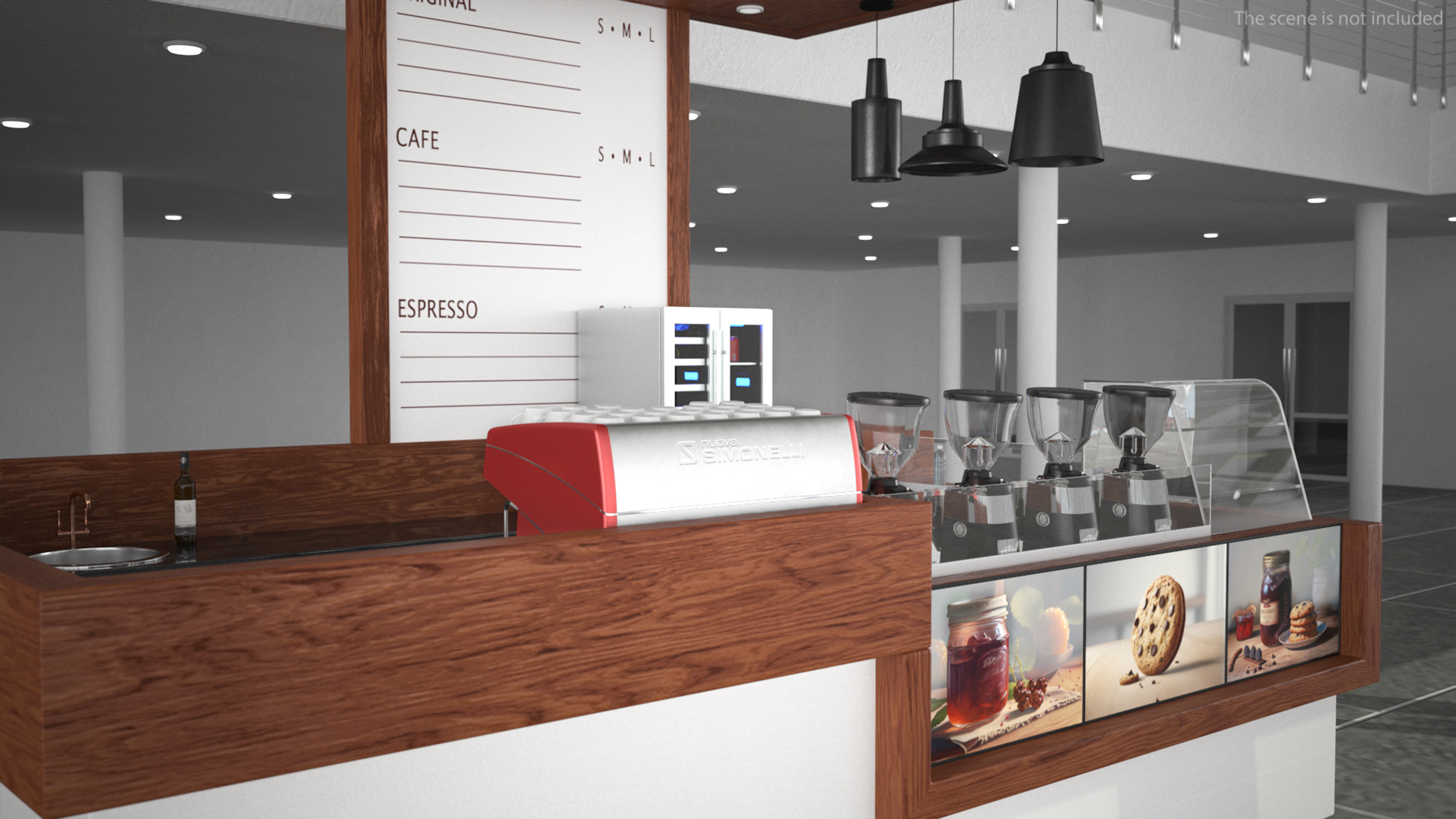 Open Coffee Kiosk 3D