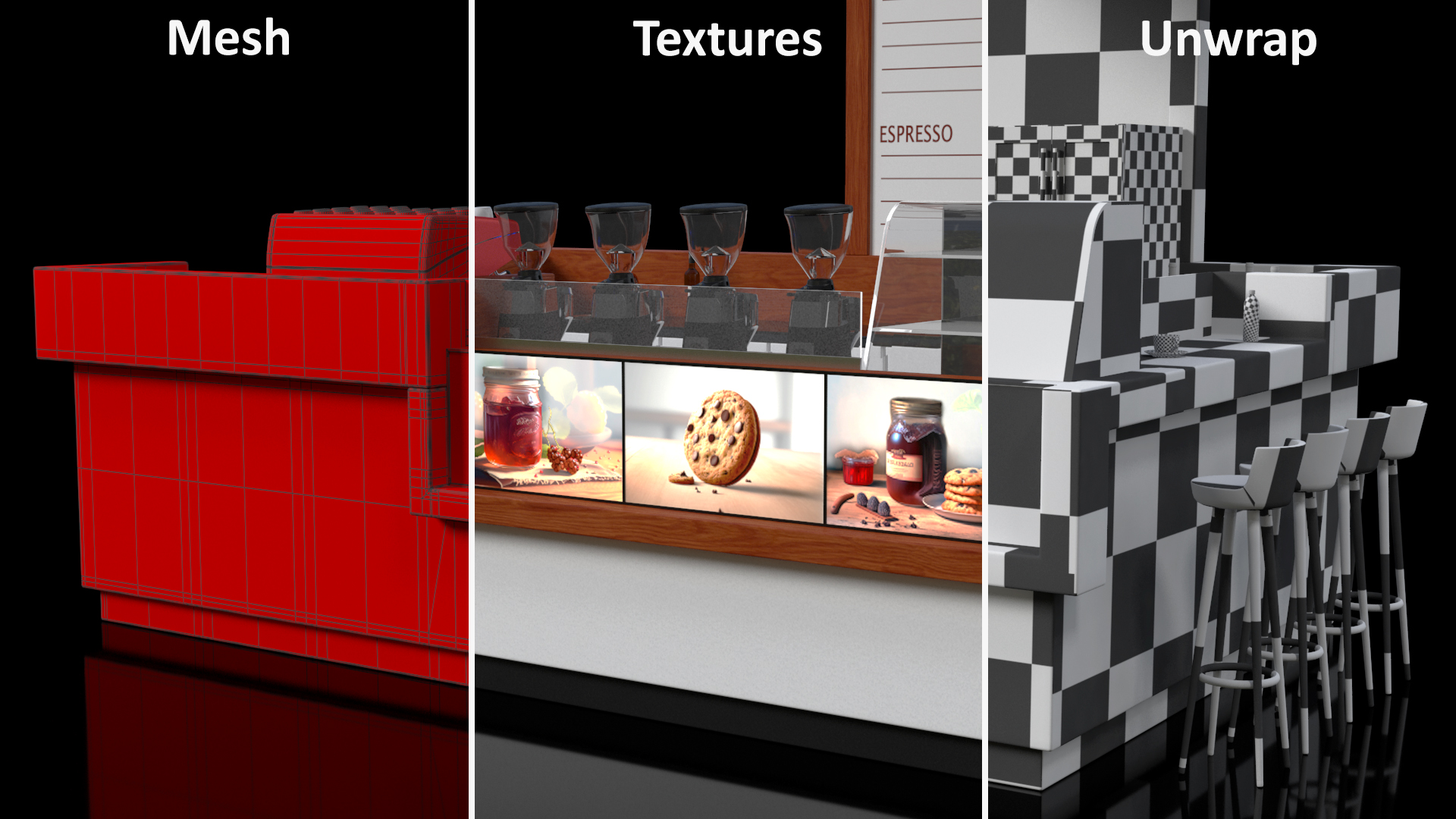 Open Coffee Kiosk 3D