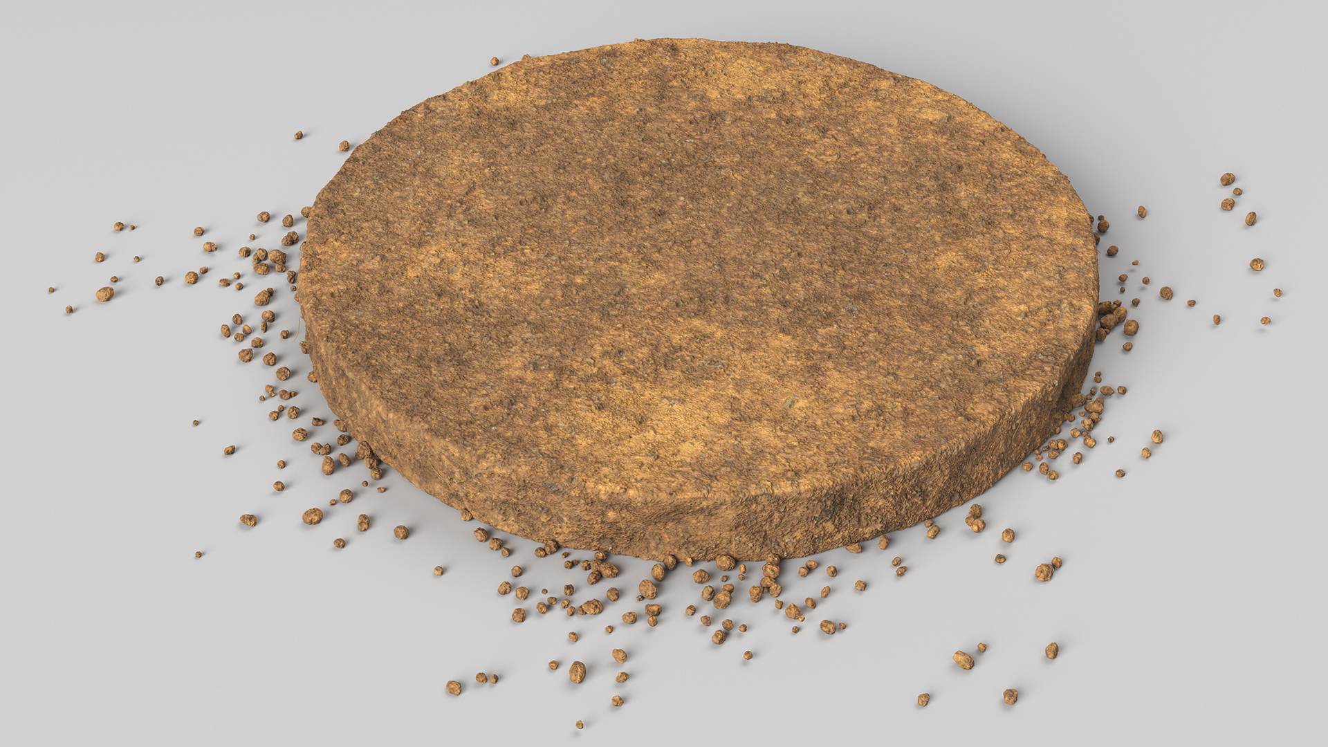 3D Round Soil Ground Cross Section