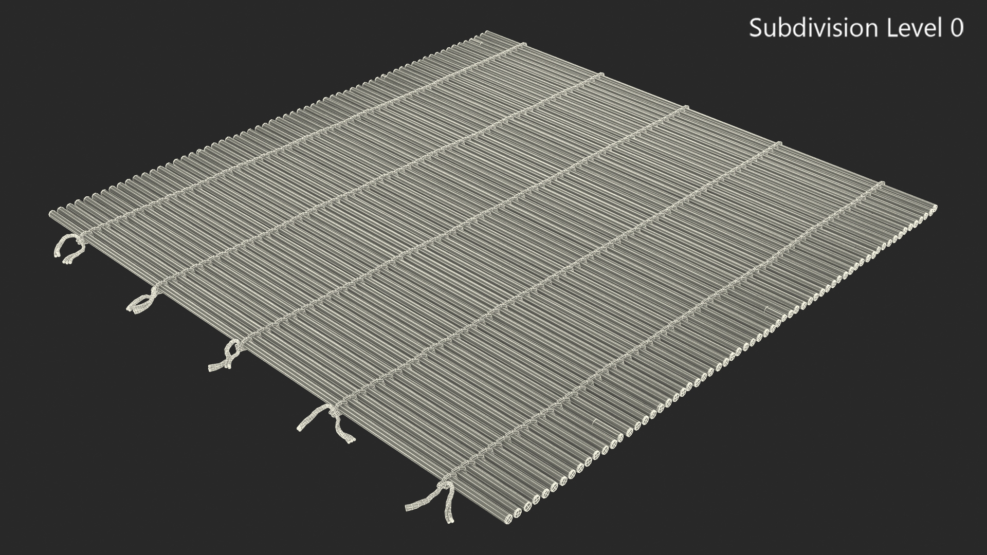 3D Sushi Roller Bamboo Unrolled model