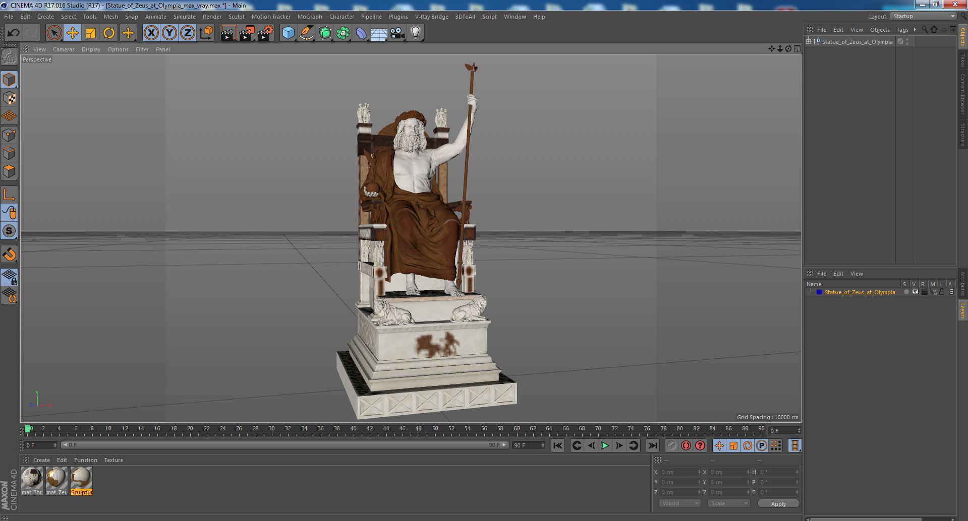 3D model Statue of Zeus at Olympia